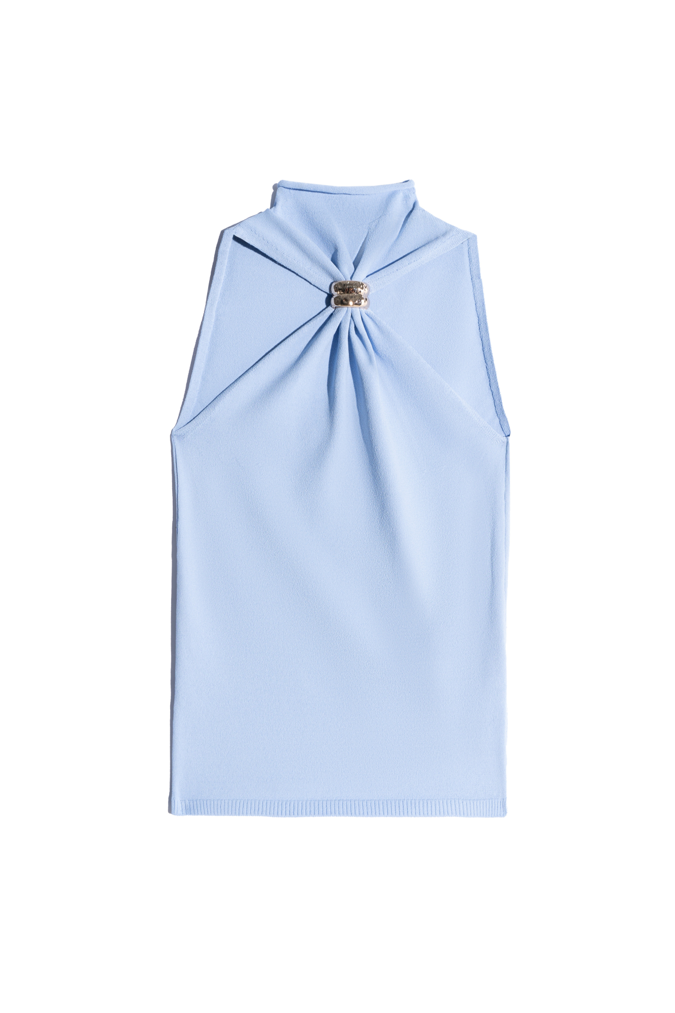 Трикотажный топ с декоративной перемычкой