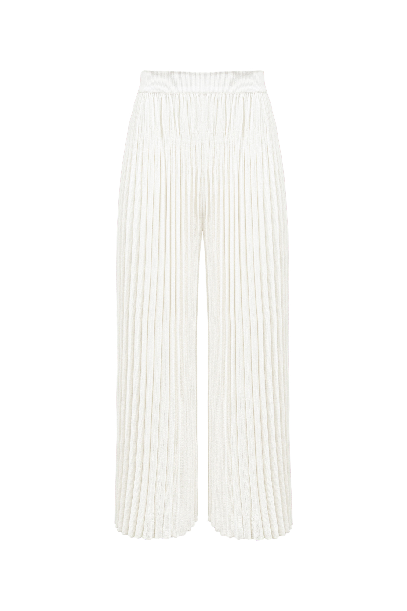 Широкие плиссированные брюки из вискозы. Широкий пояс на резинке.