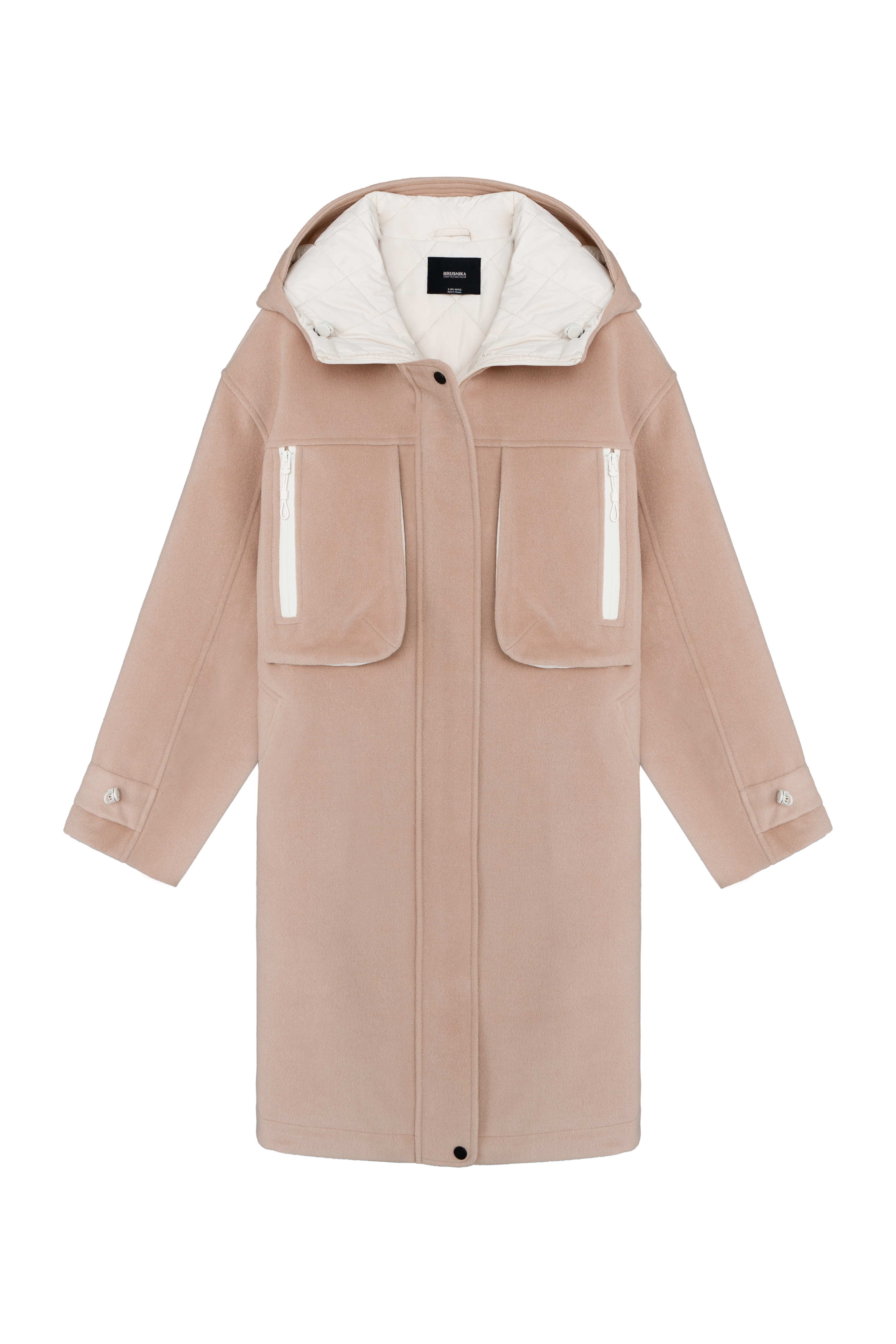 Пальто из шерсти с капюшоном