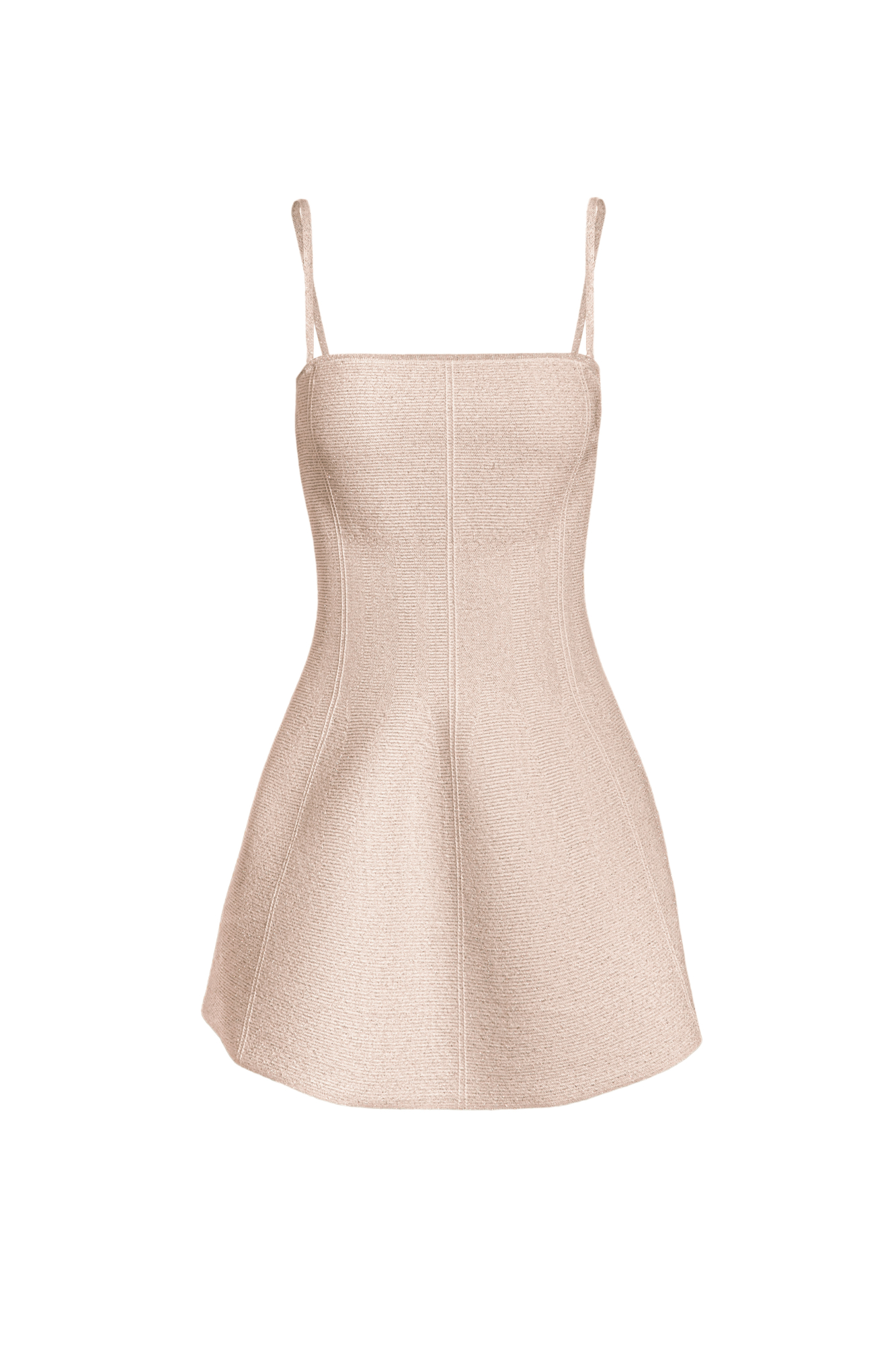 Трикотажный корсет из вискозы с люрексом. Модель удлиненного силуэта, на тонких бретельках. Бретельки отстегиваются. Застежка изделия на молнию на сзади.