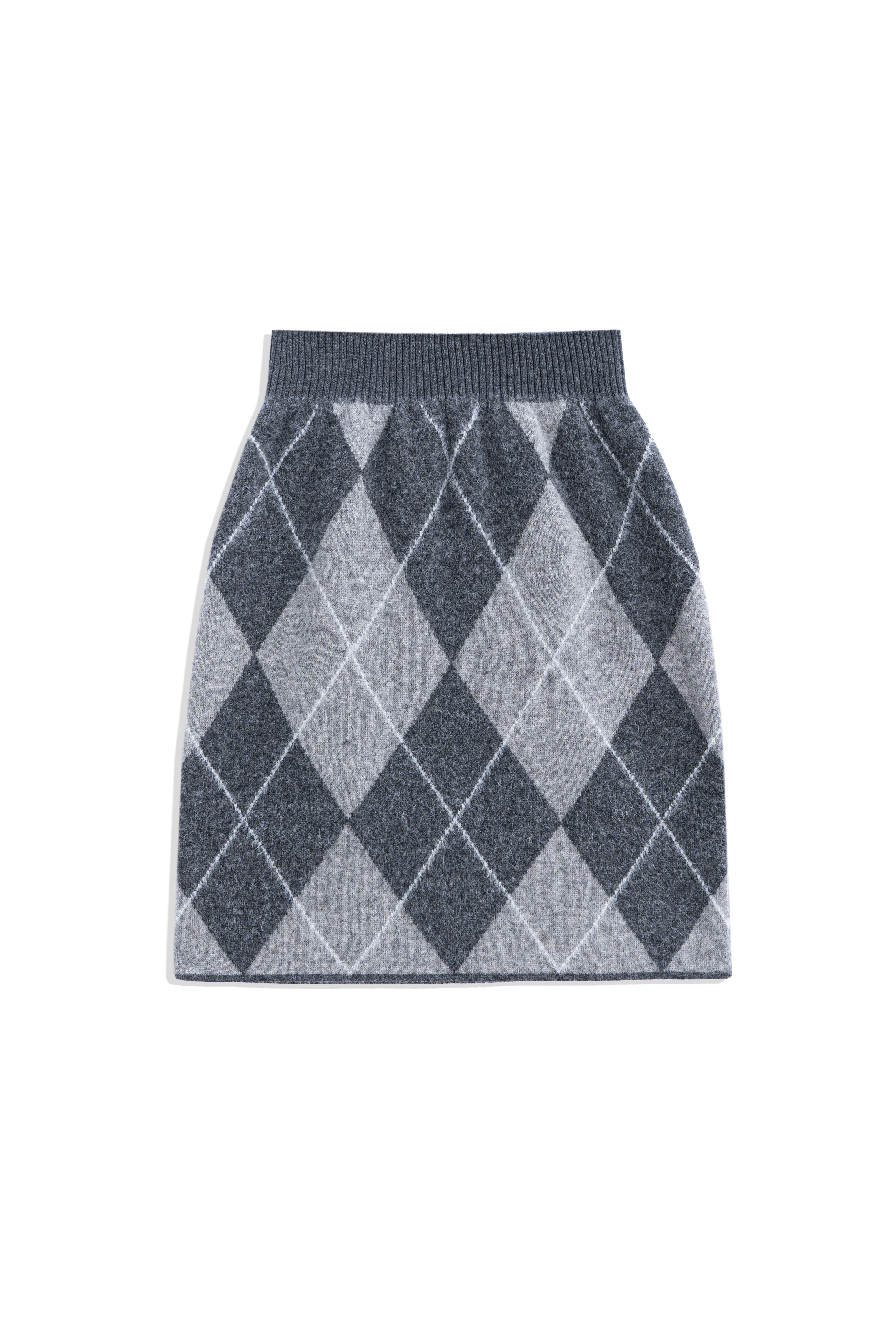 Юбка мини с узором аргайл