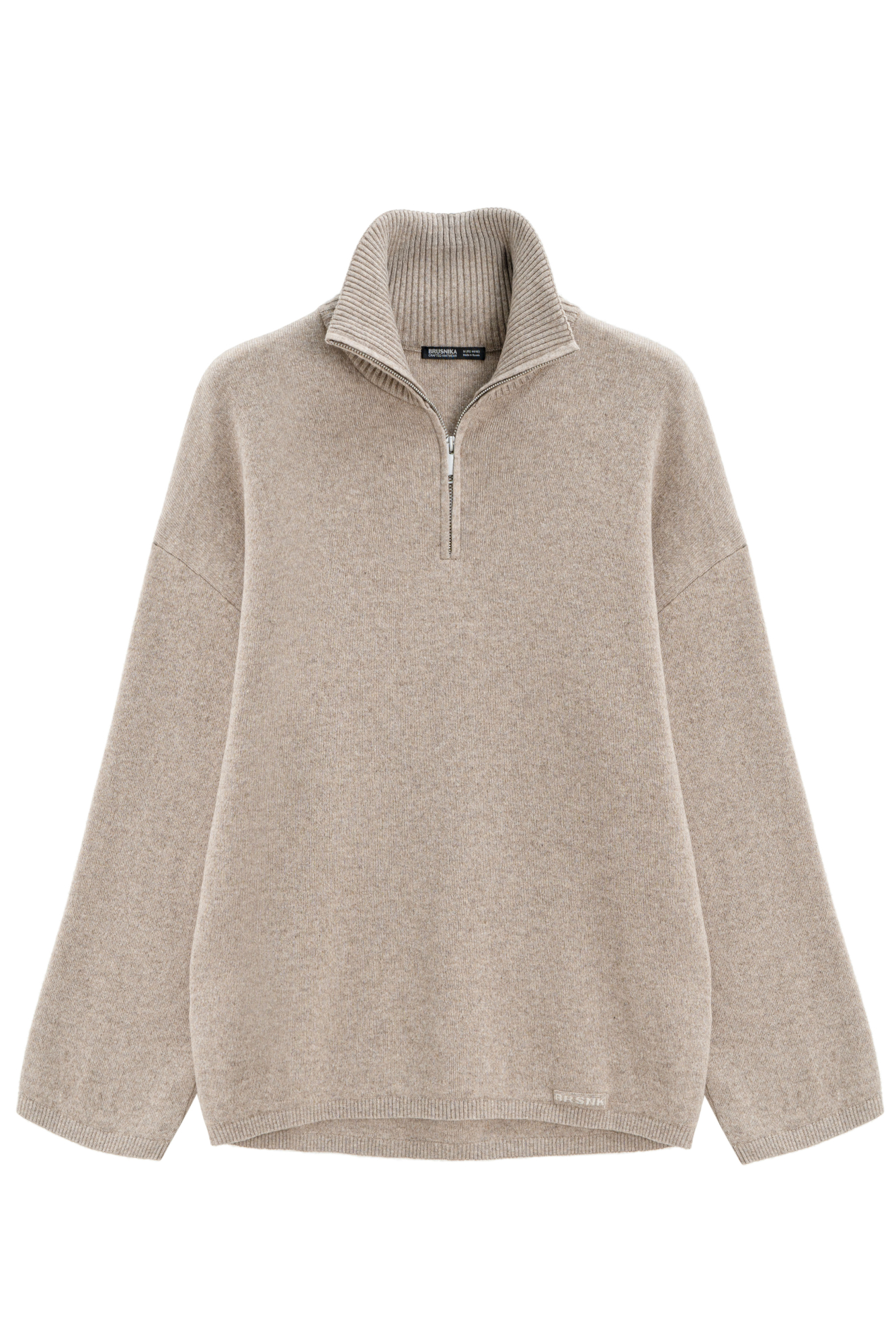 Джемпер с воротником-стойкой на молнии