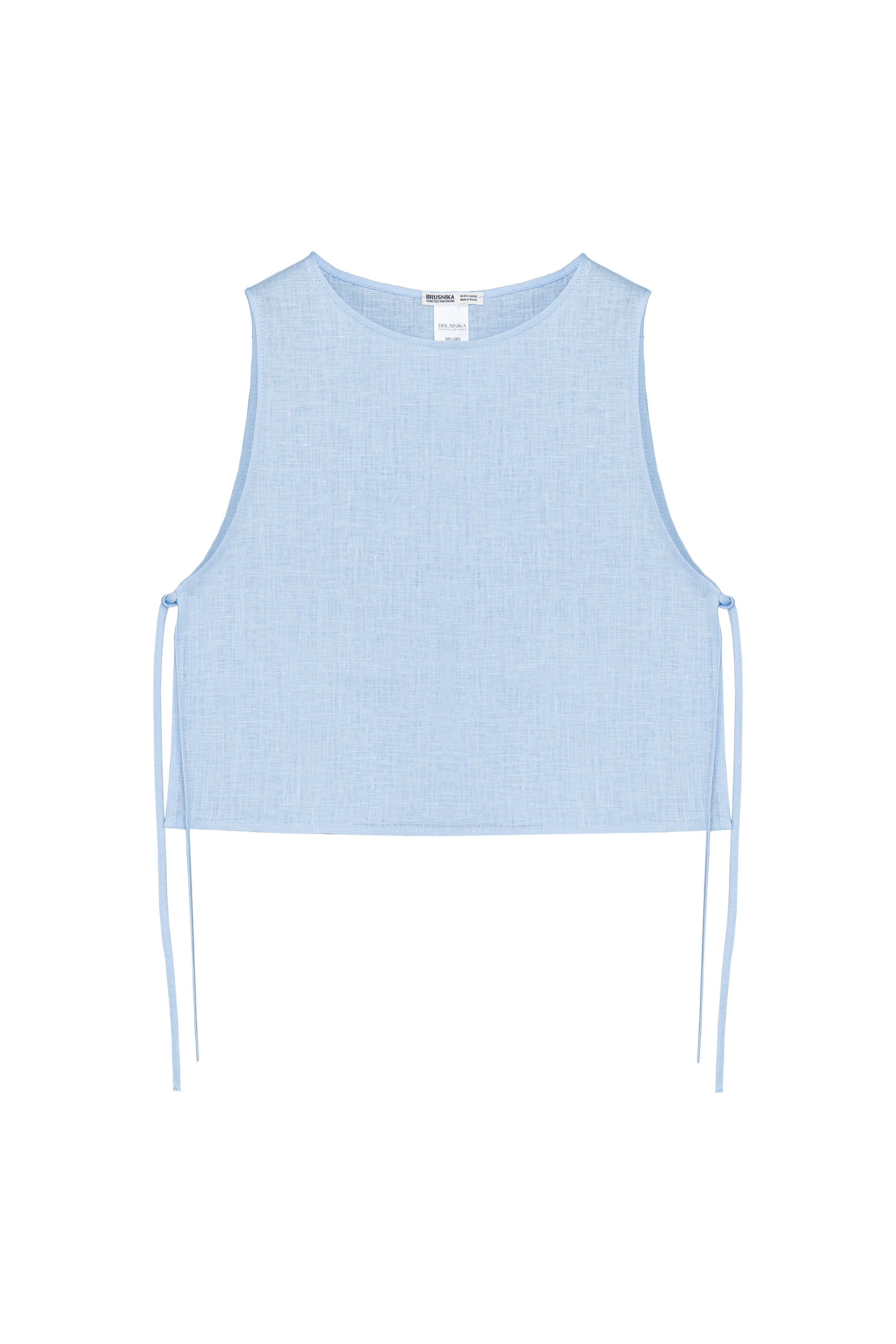 Топ на завязках из 100% льна