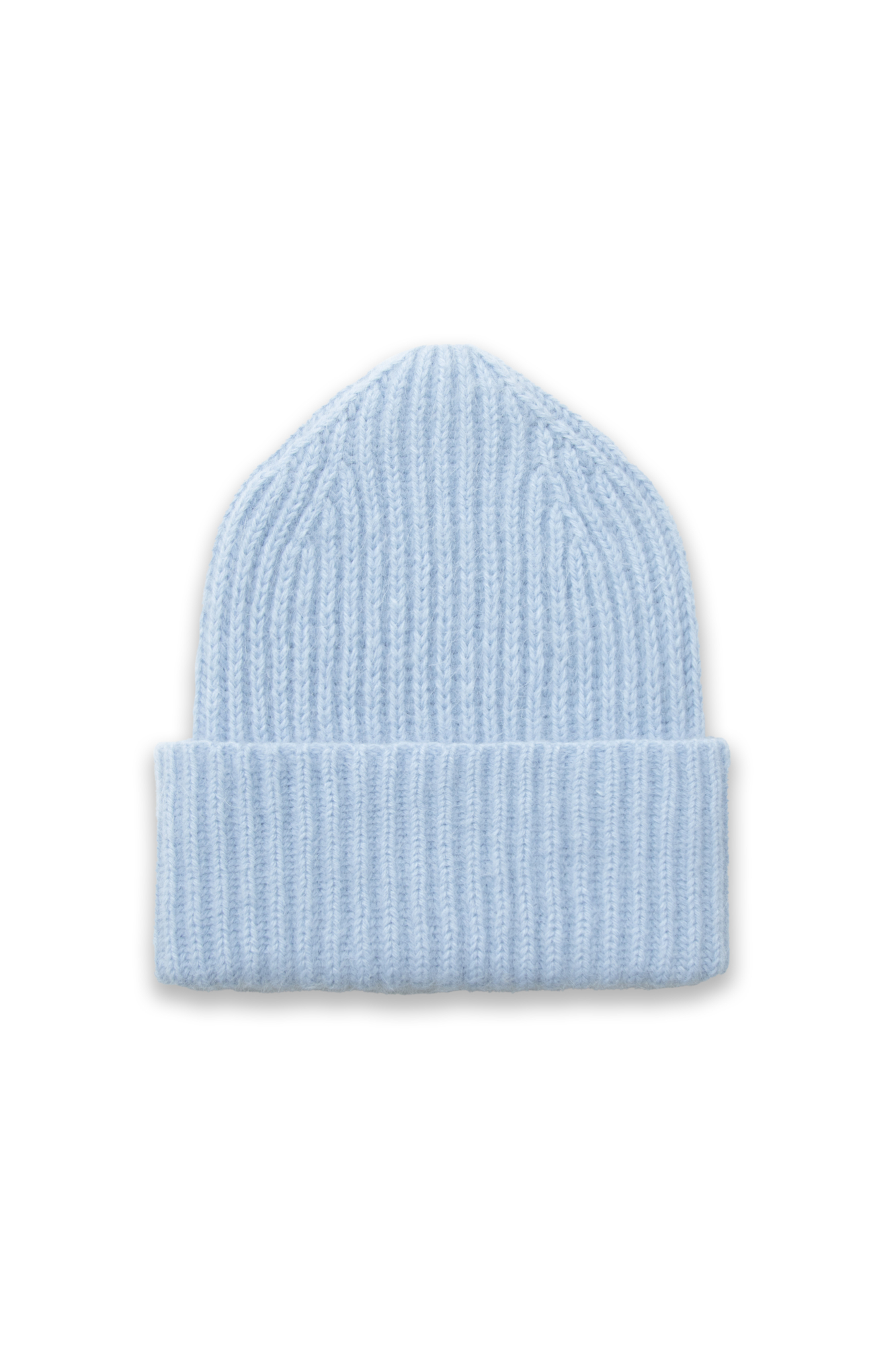 Трикотажная шапка из ангоры с подворотом