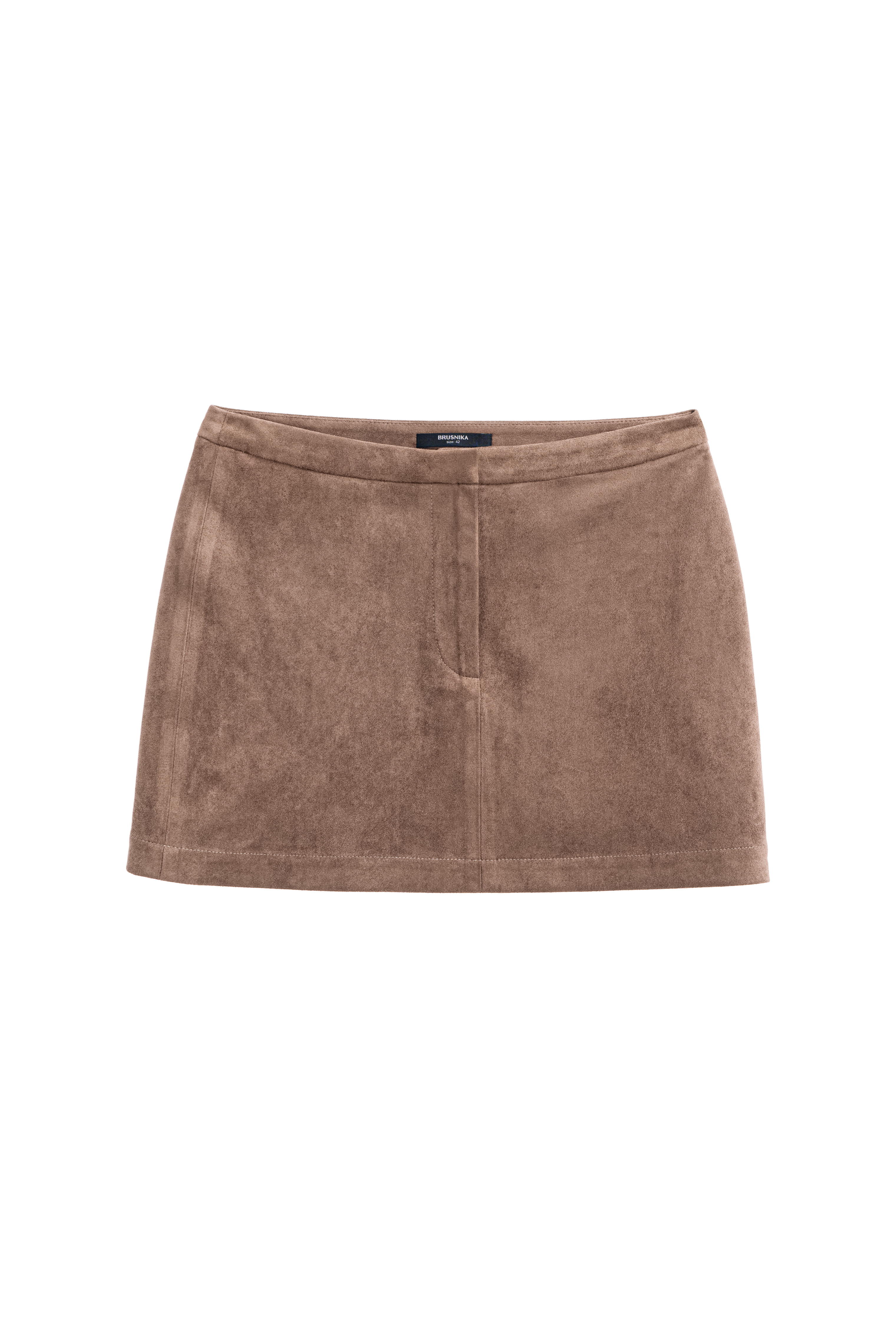 Юбка мини с отделкой под замшу