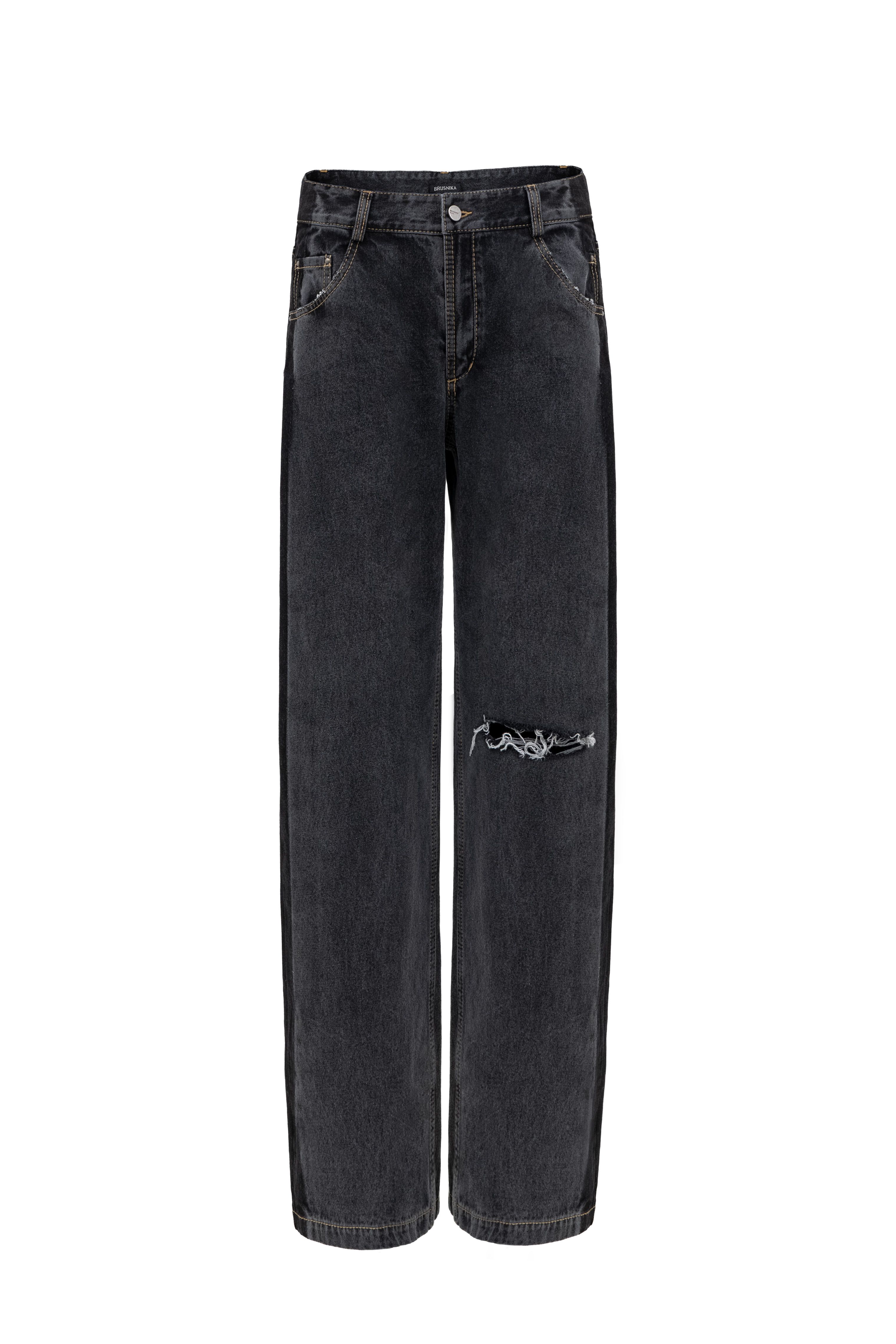 Джинсы из 100% хлопка с низкой посадкой