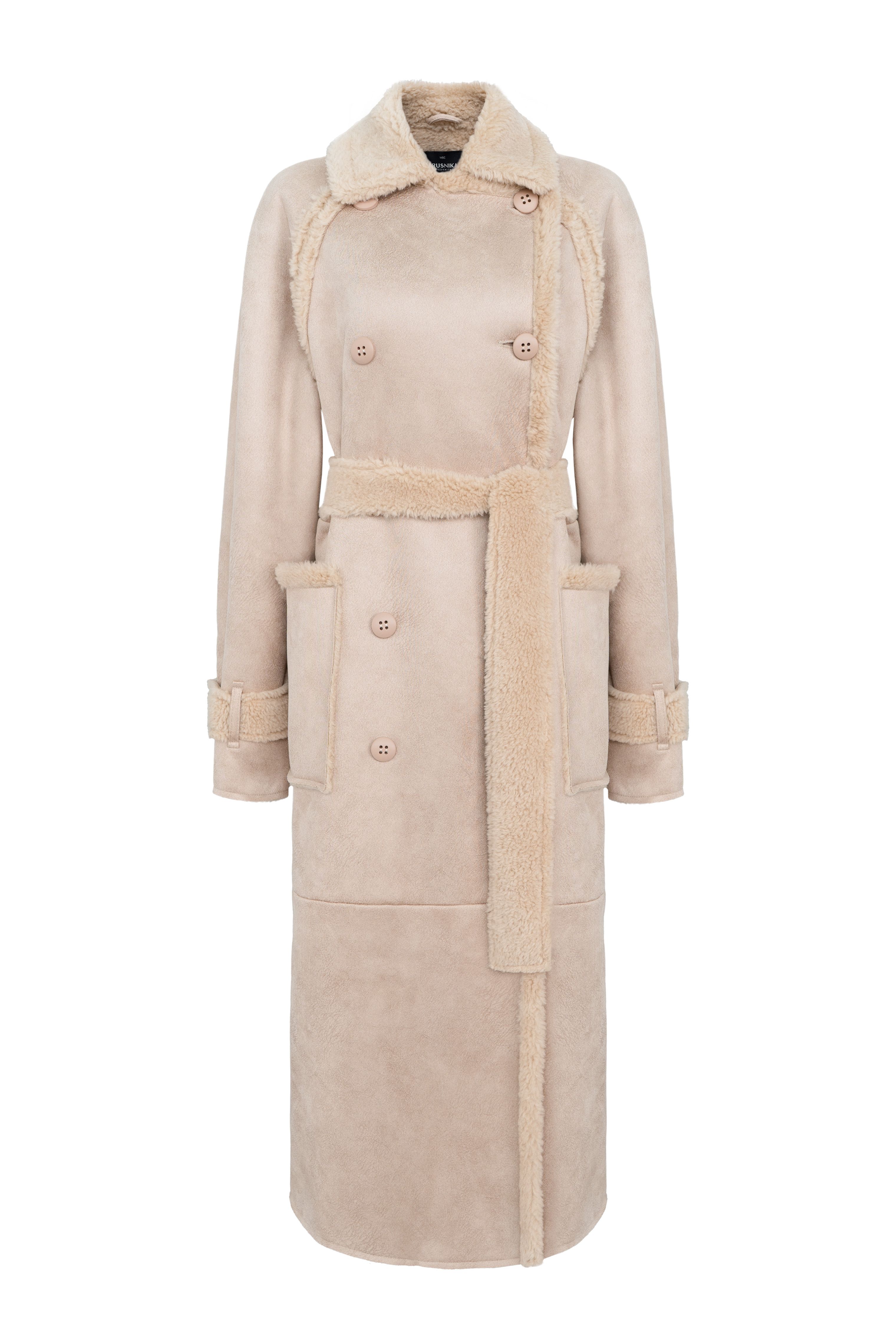 Пальто-дубленка из шерсти 