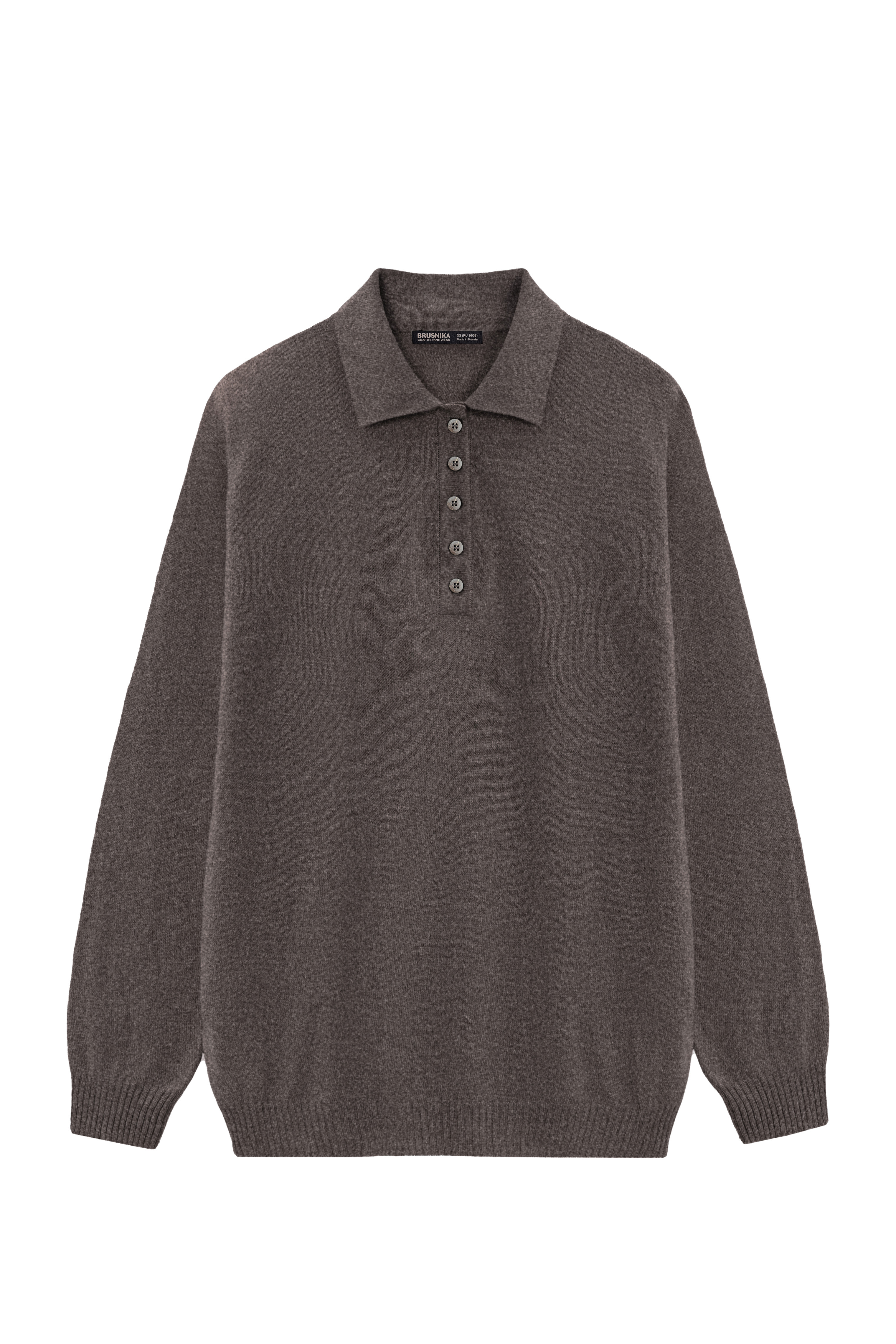 Джемпер из кашемира и шерсти с воротником поло