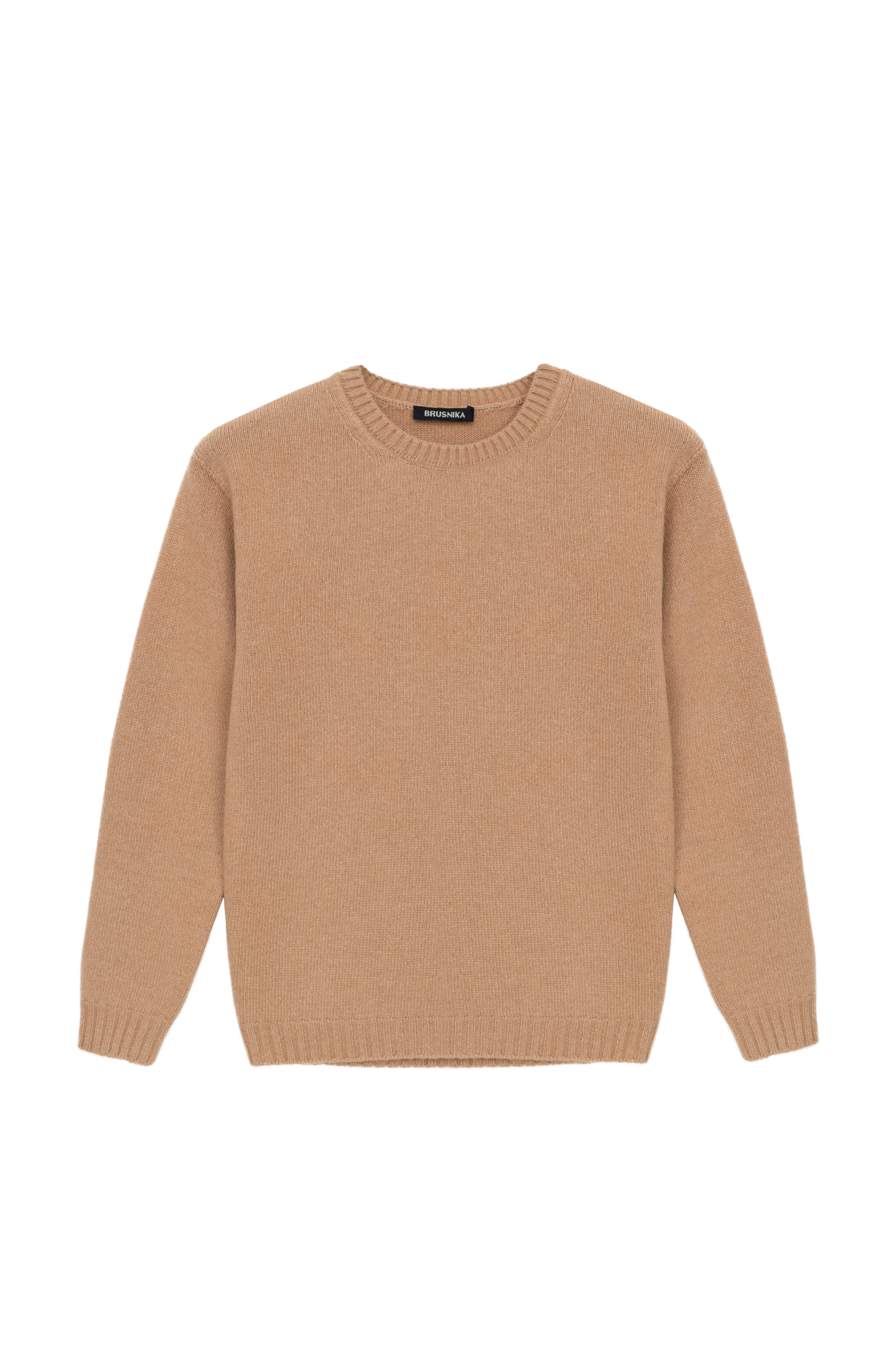 Детский трикотажный джемпер из смесовой шерсти с добавлением кашемира. Модель свободного силуэта с круглым вырезом горловины.