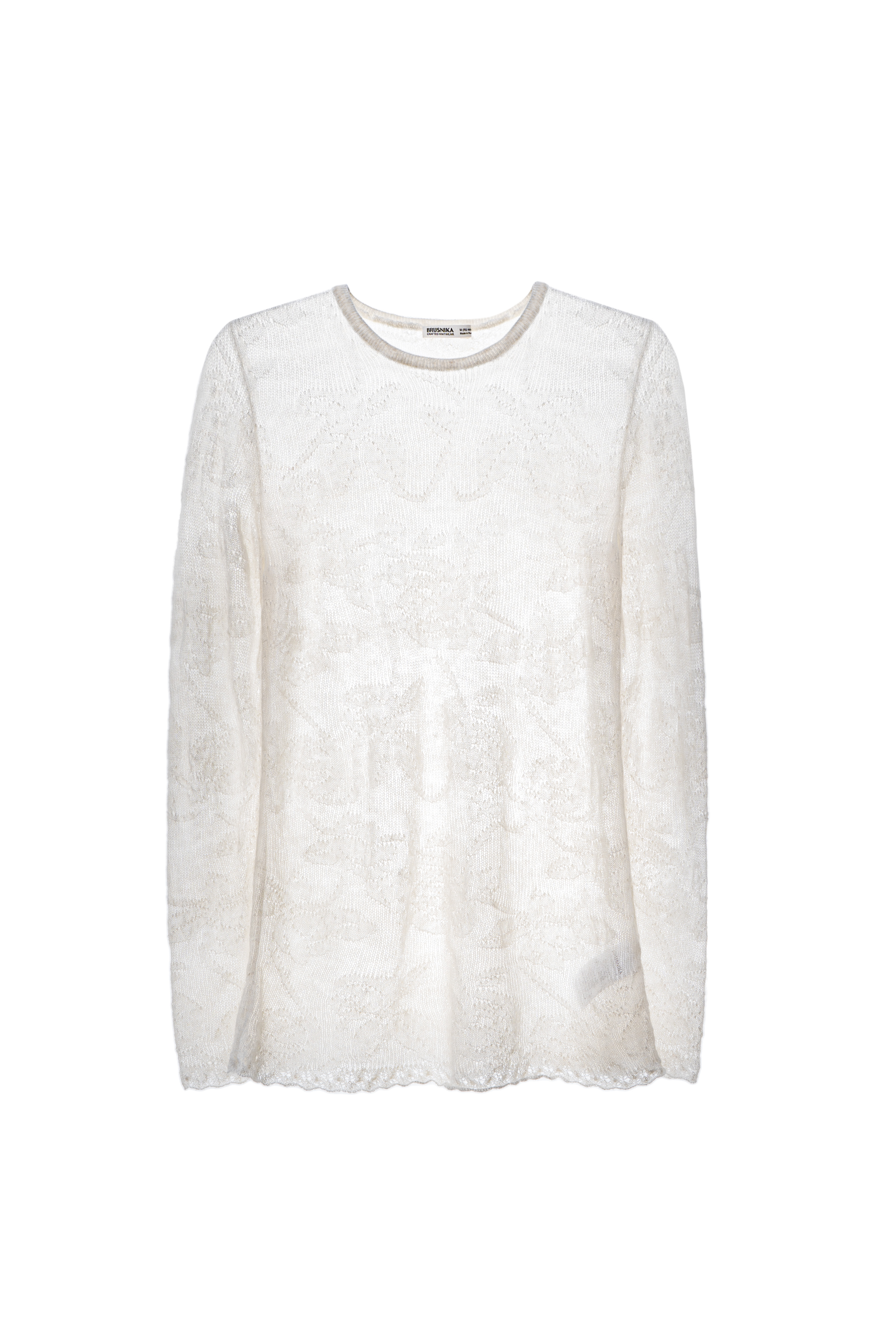 Ажурная водолазка из супер кид мохера и беби альпака