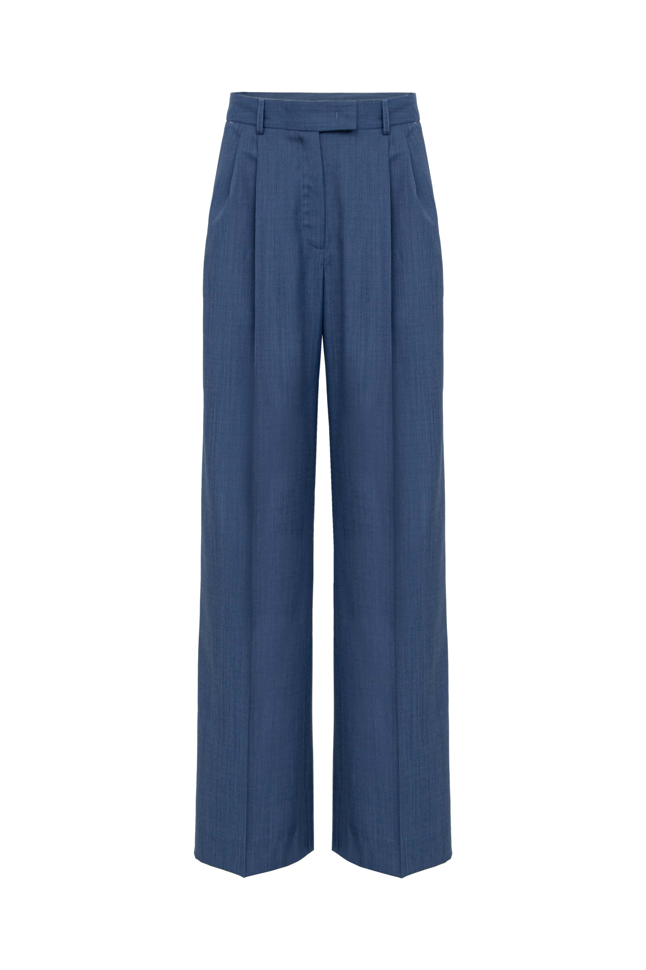 Широкие брюки палаццо из смесовой шерсти. Модель прямого кроя с боковыми карманами и застежкой на молнию и крючок. 