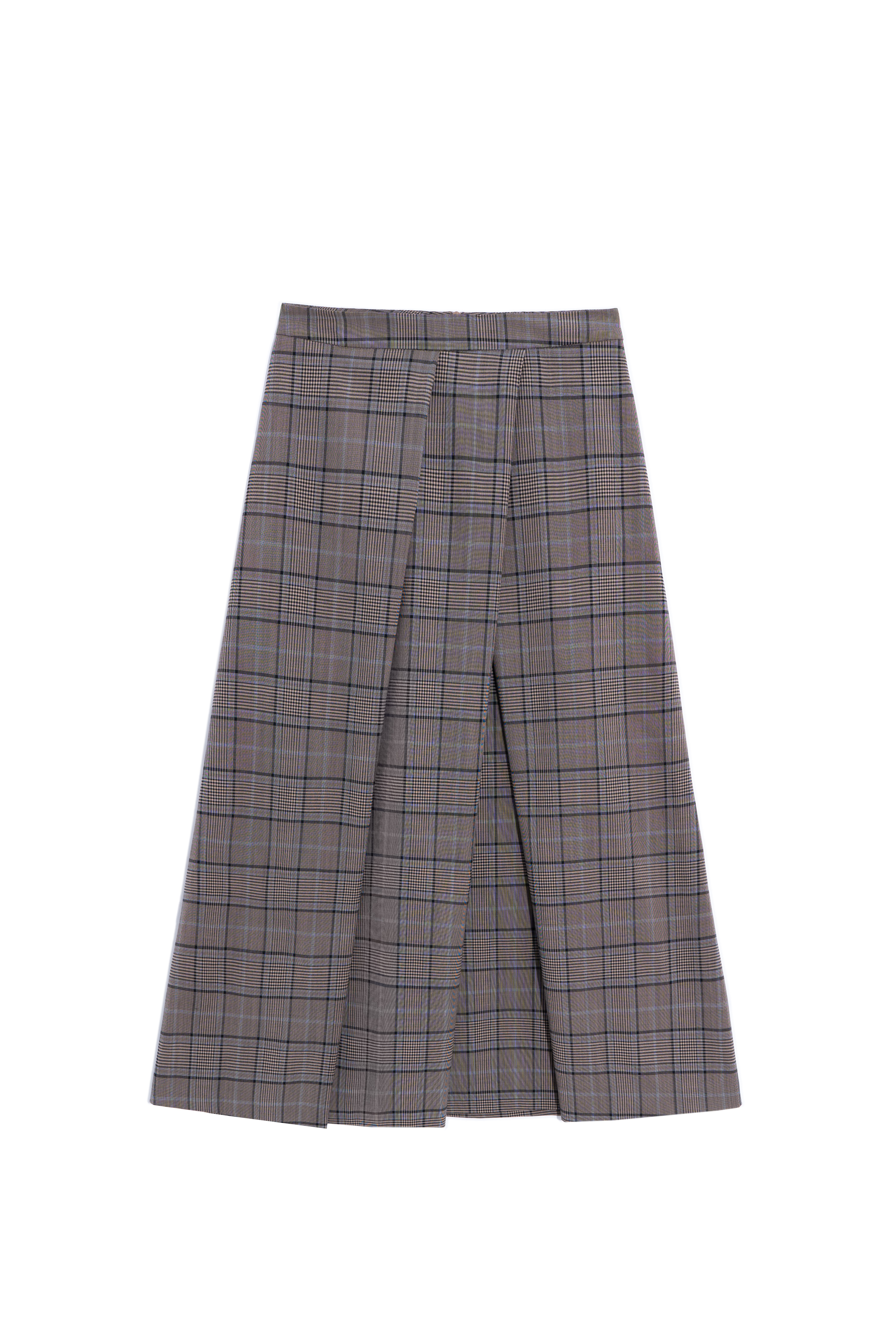 Юбка миди из шерсти в клетку