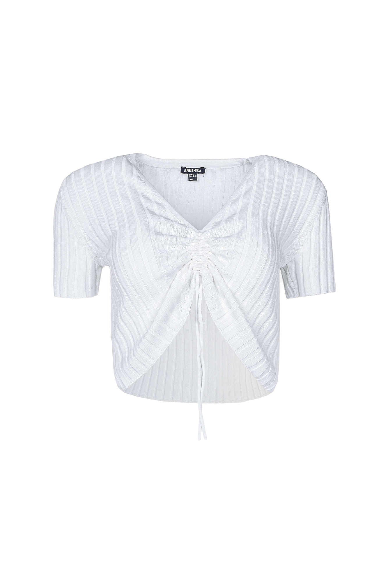 Трикотажный топ с регулируемой кулиской на груди