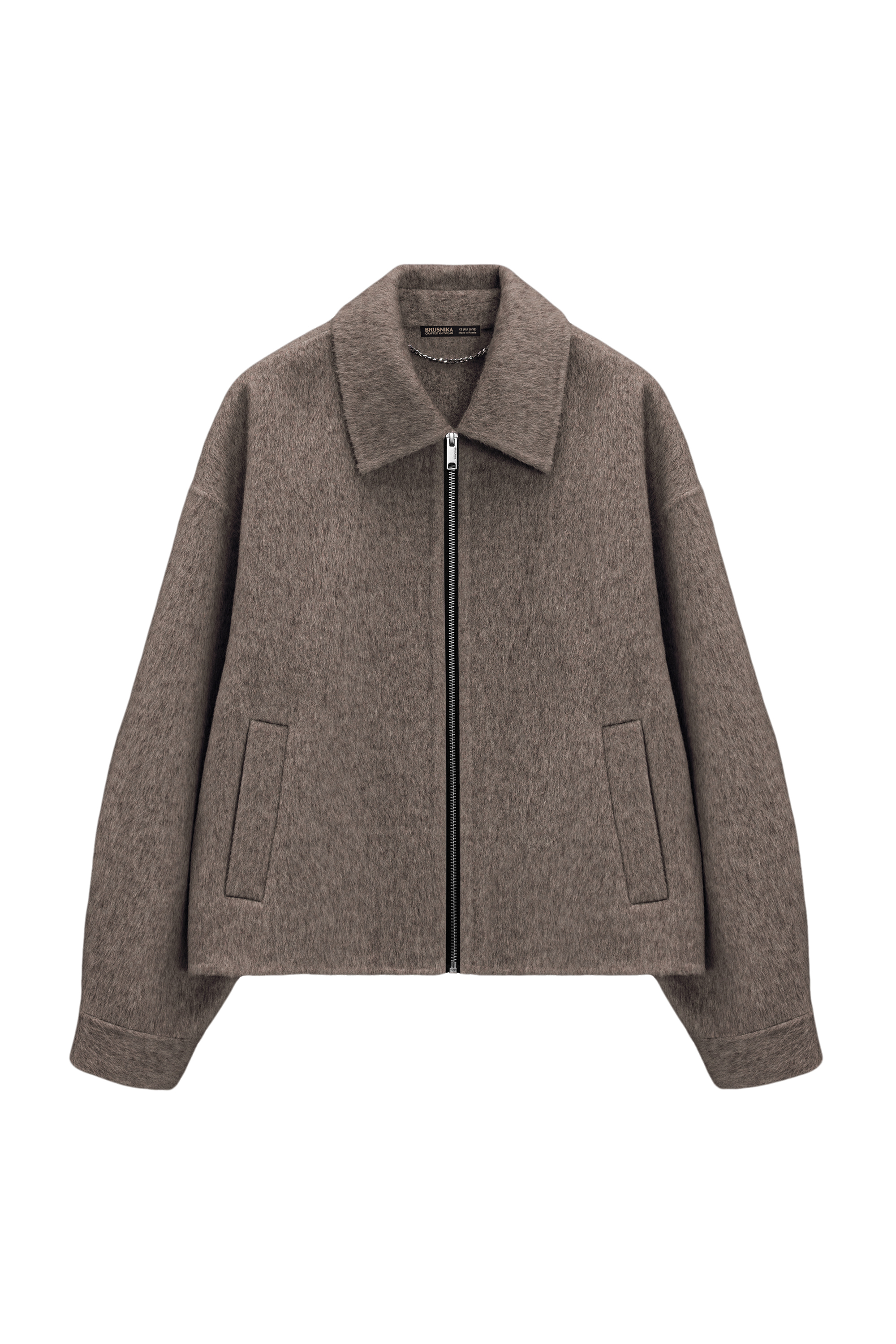 Жакет на молнии из 100% шерсти