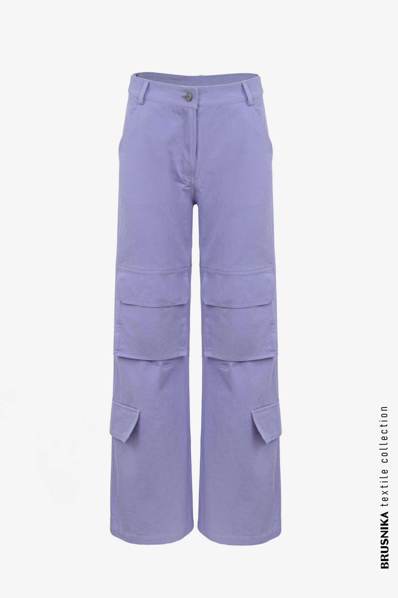 Брюки карго из 100% хлопка. Застежка на молнию и пуговицу. 
