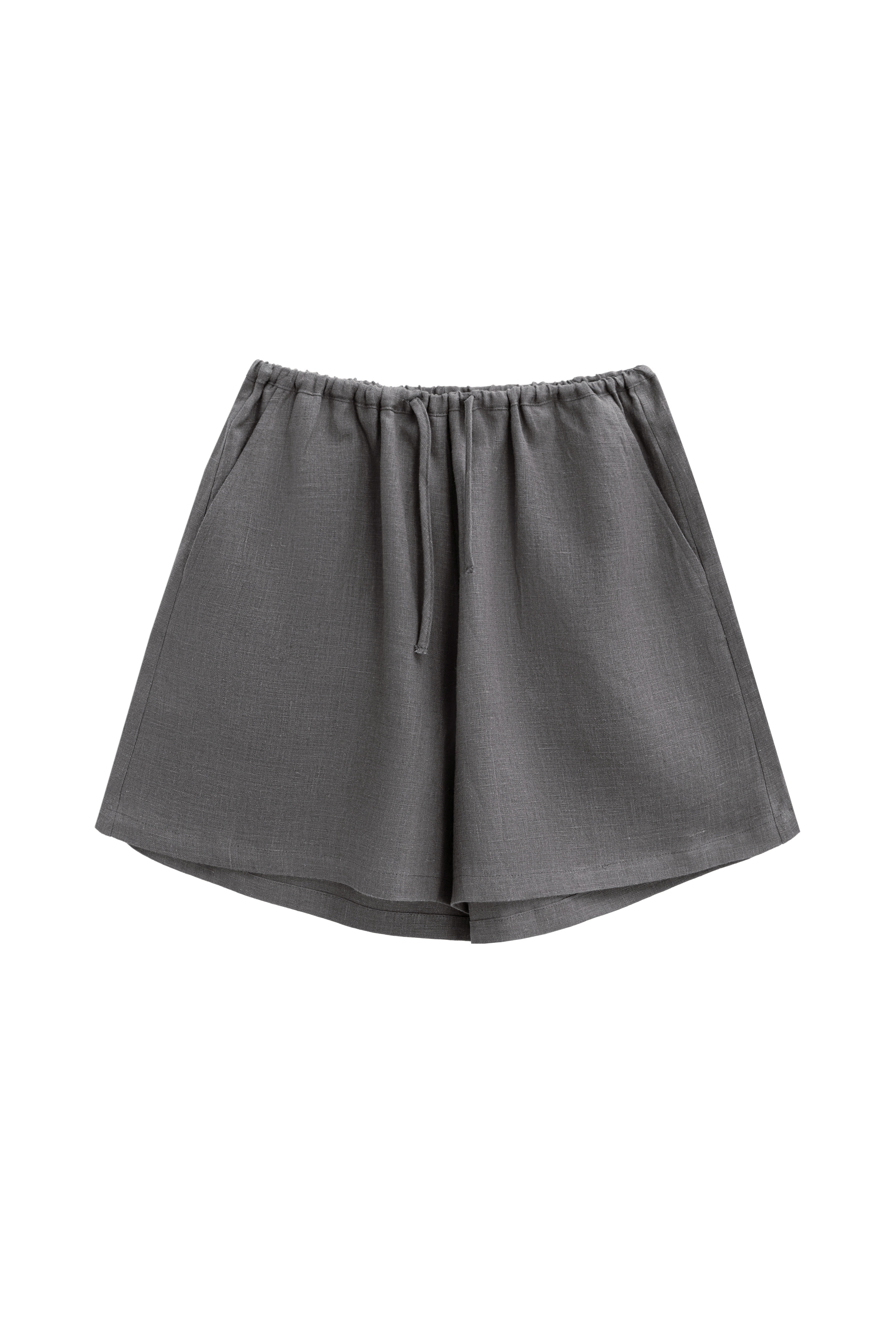 Льняные шорты с кулиской