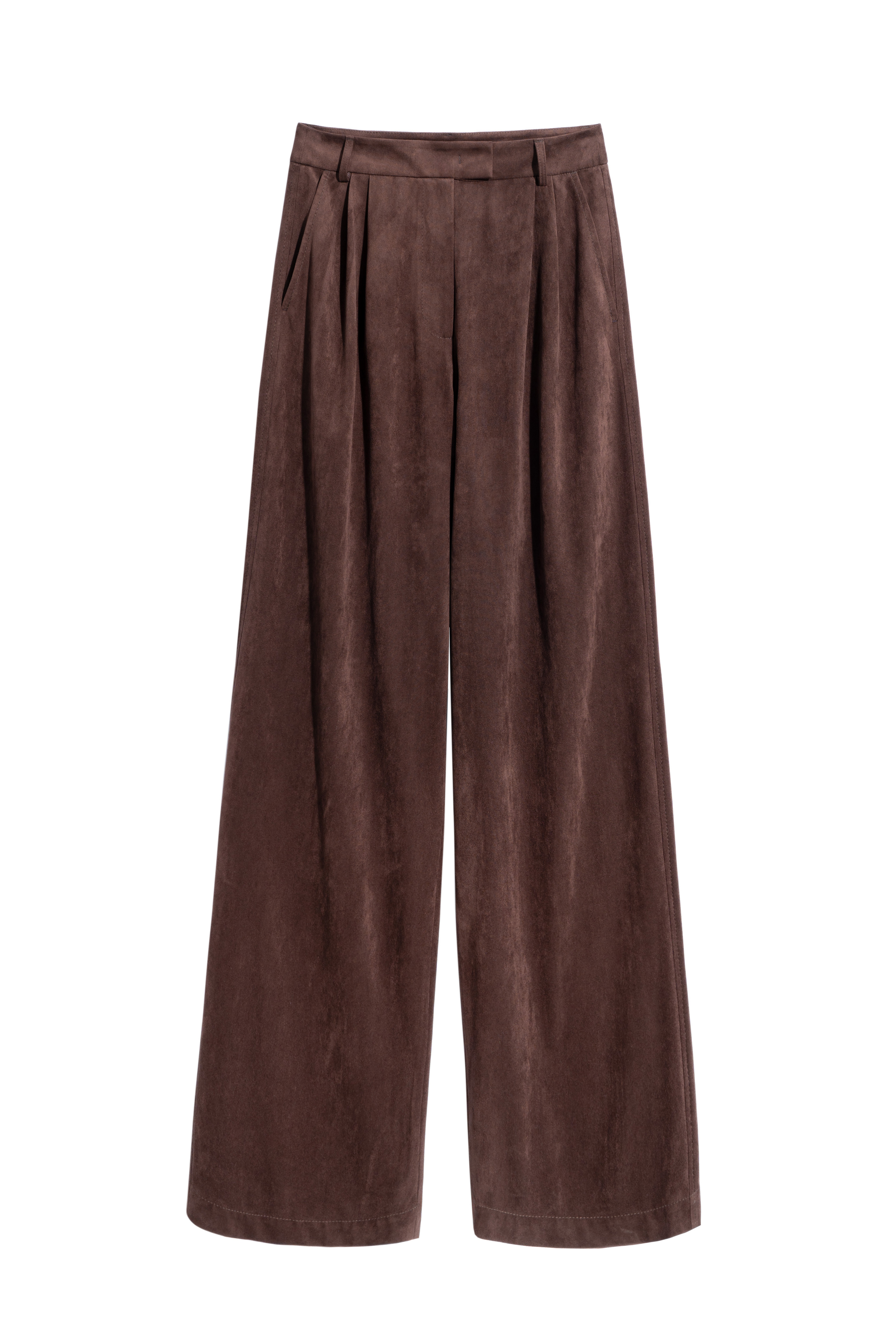 Брюки с отделкой под замшу