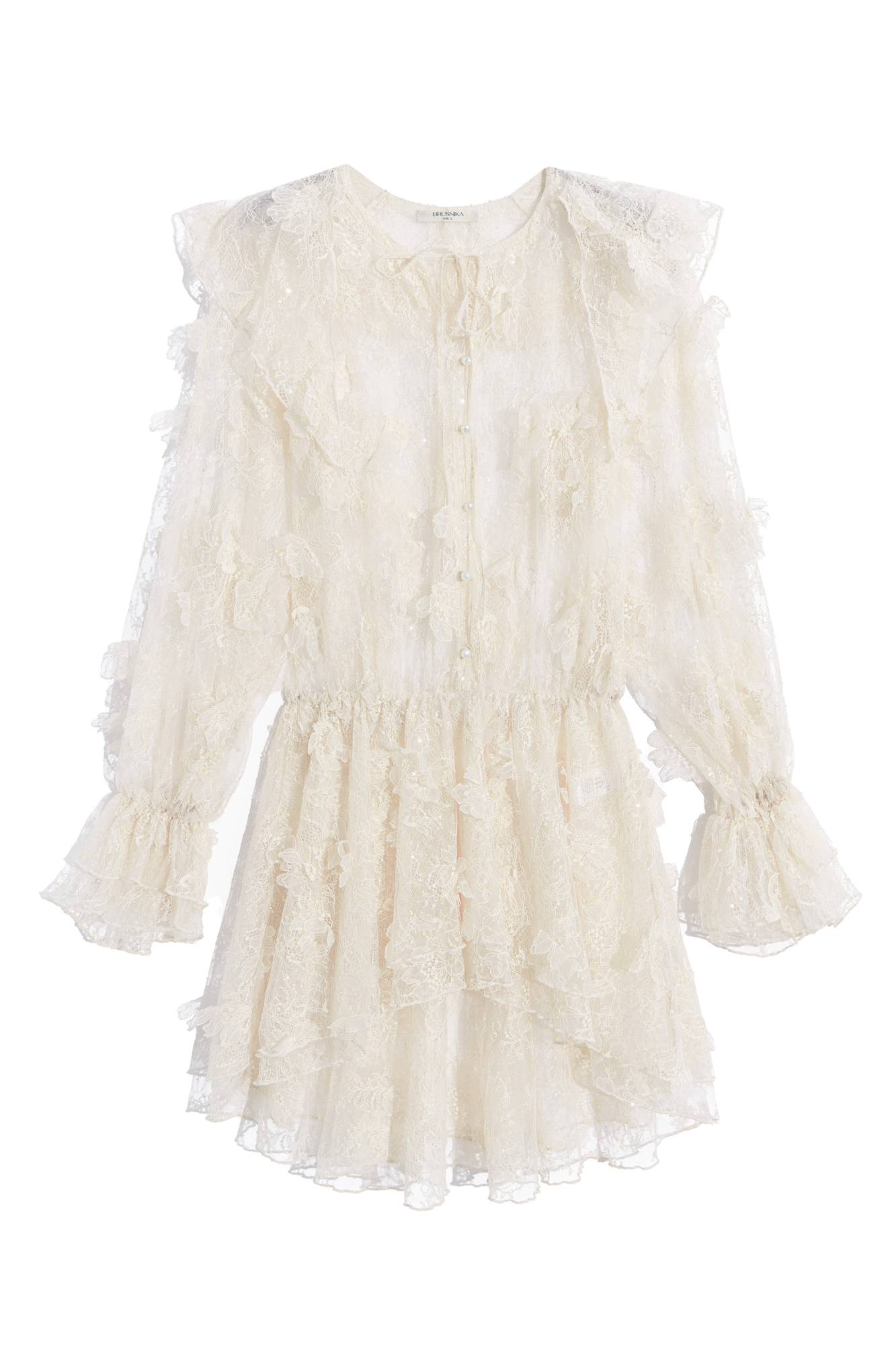 Кружевное мини-платье