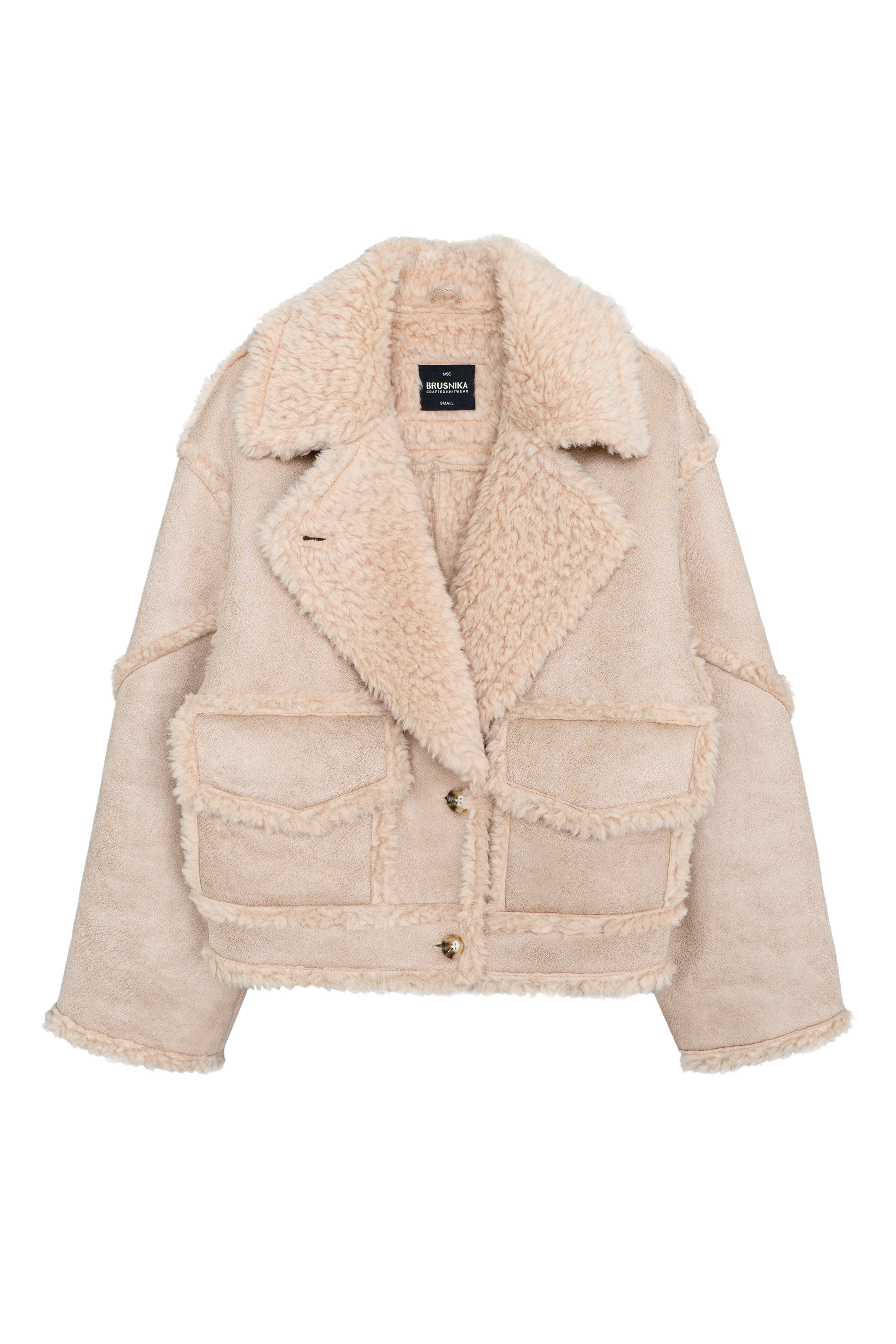 Укороченная дубленка из шерсти