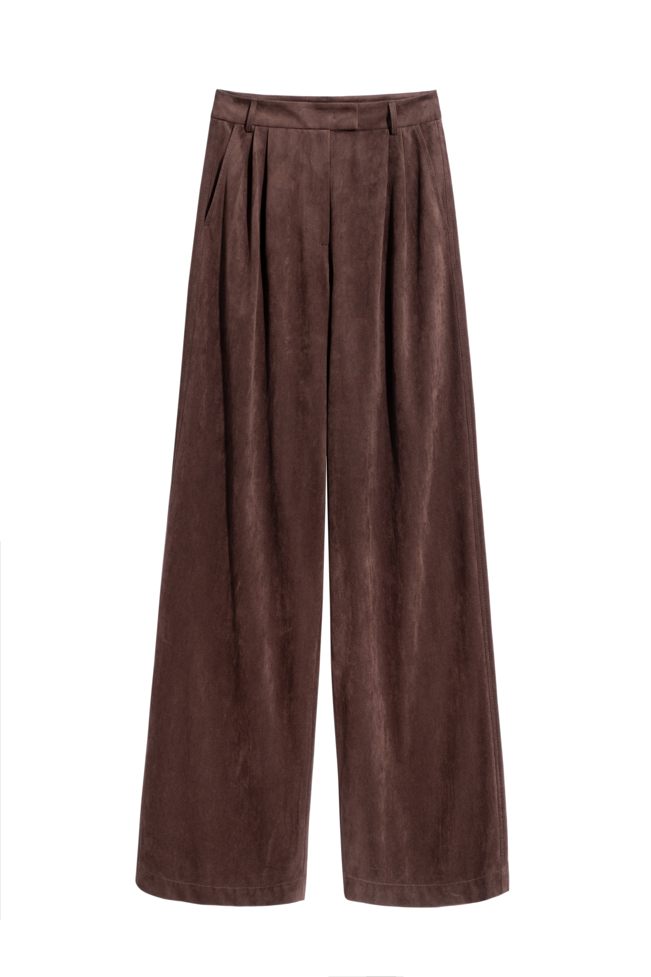 Брюки с отделкой под замшу