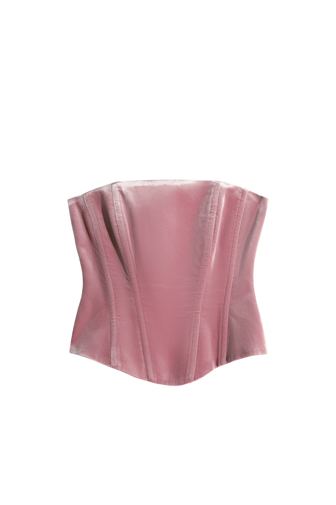 Бархатный корсет со шнуровкой на спине. Модель приталенного силуэта, с вертикальными вытачками. Изделие выполнено на подкладке.