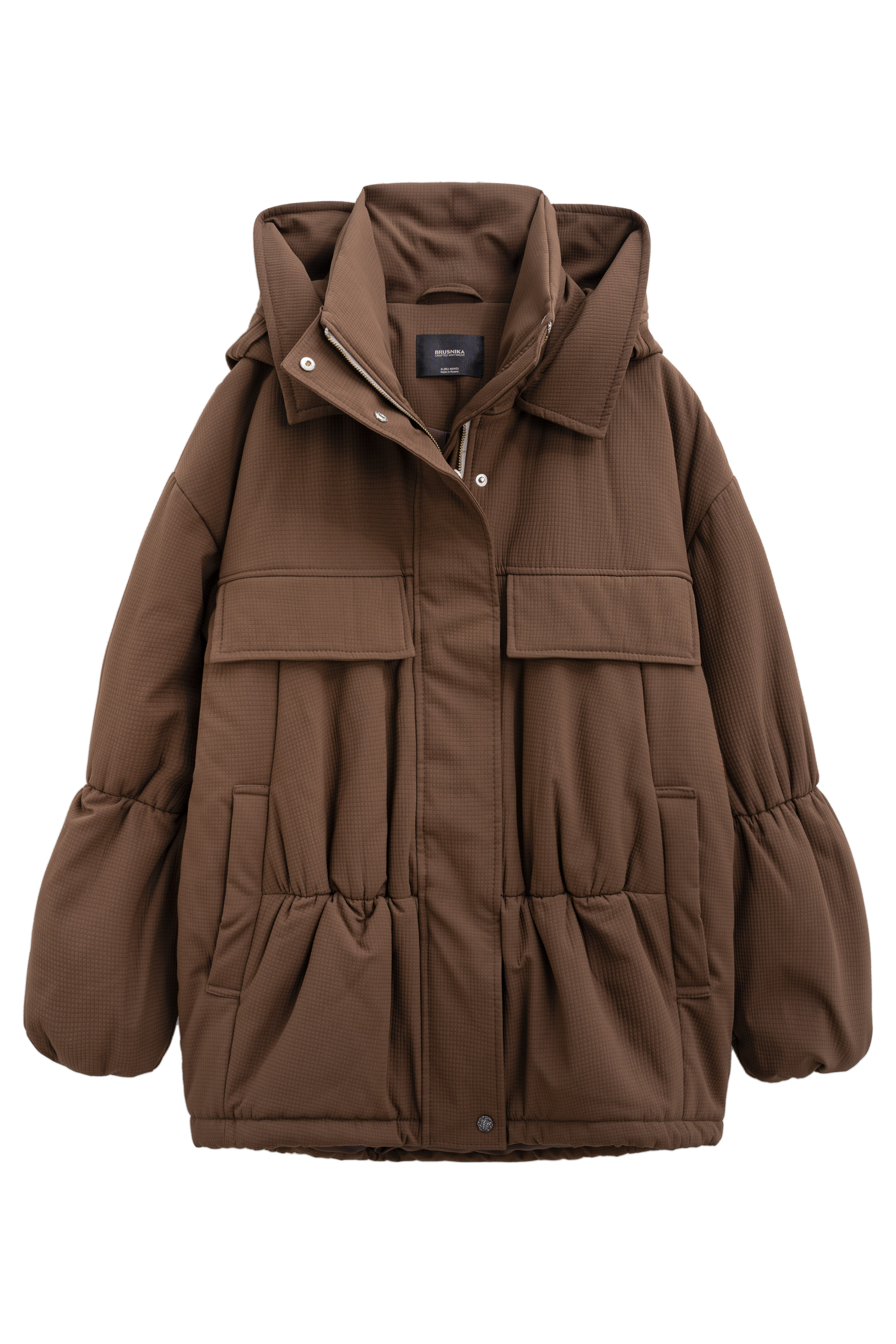 Длинная куртка из текстурной ткани