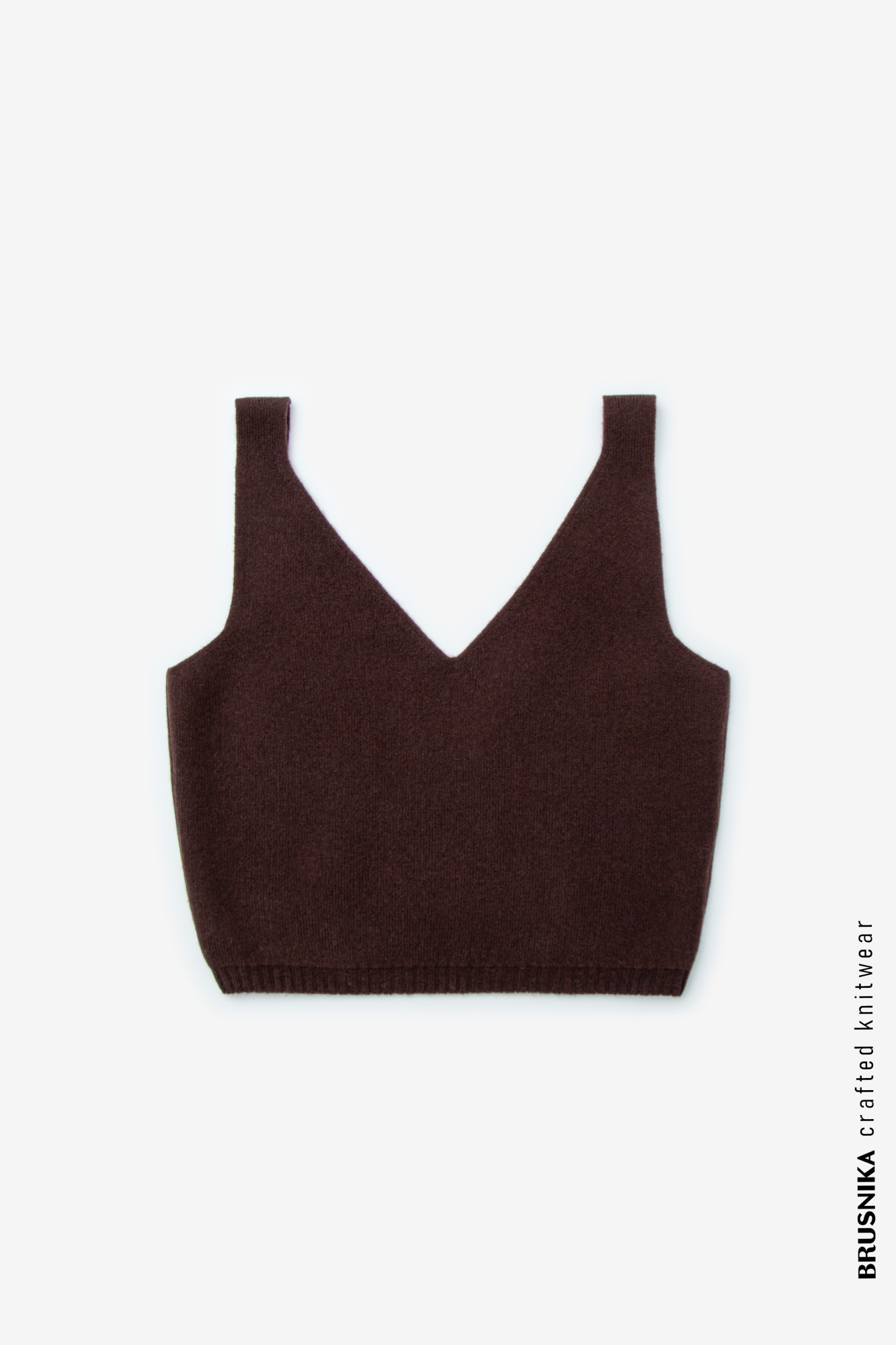 Кроп-топ из кашемира и шерсти.