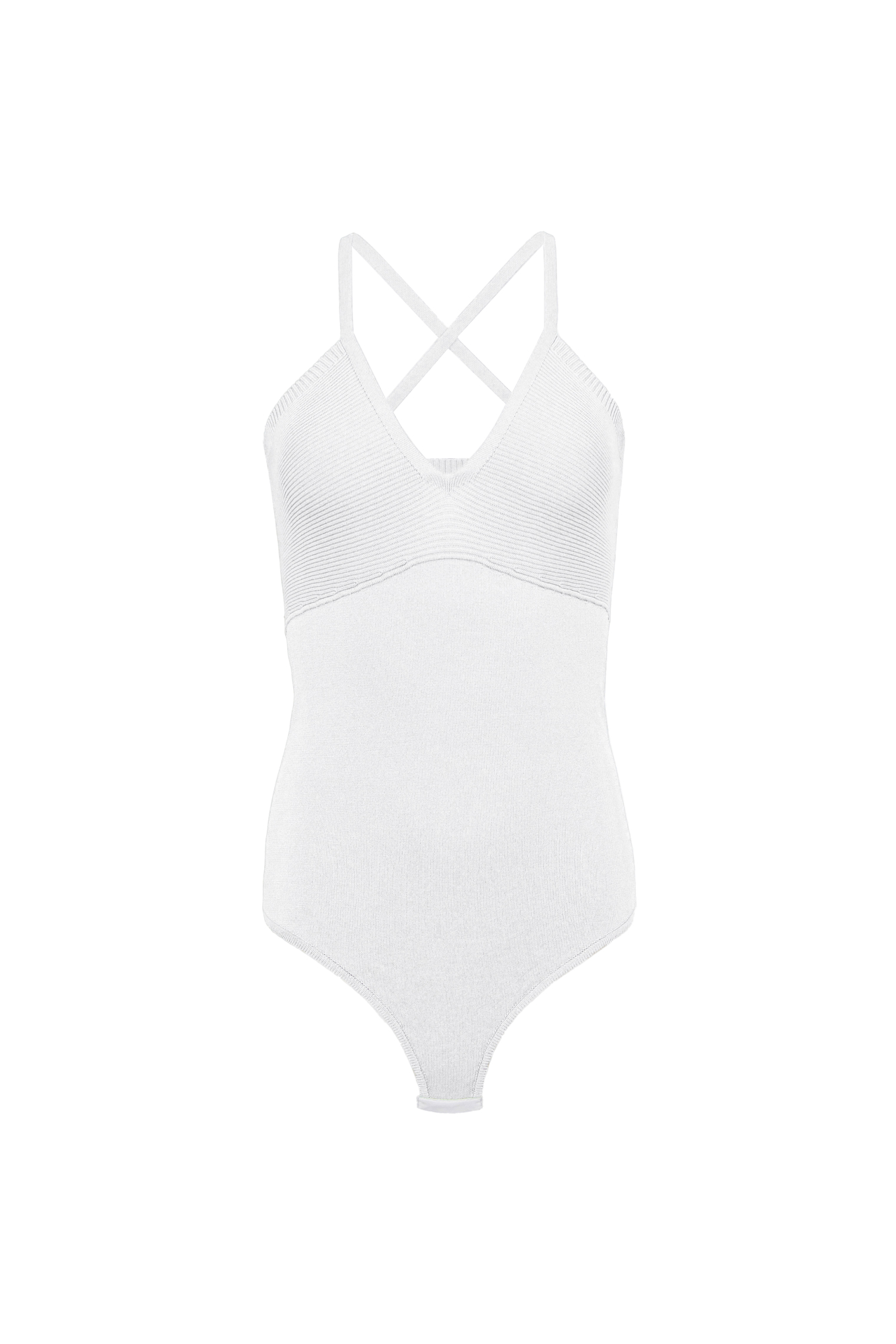 Боди из вискозы с тонкими бретелями и застежкой на крючке