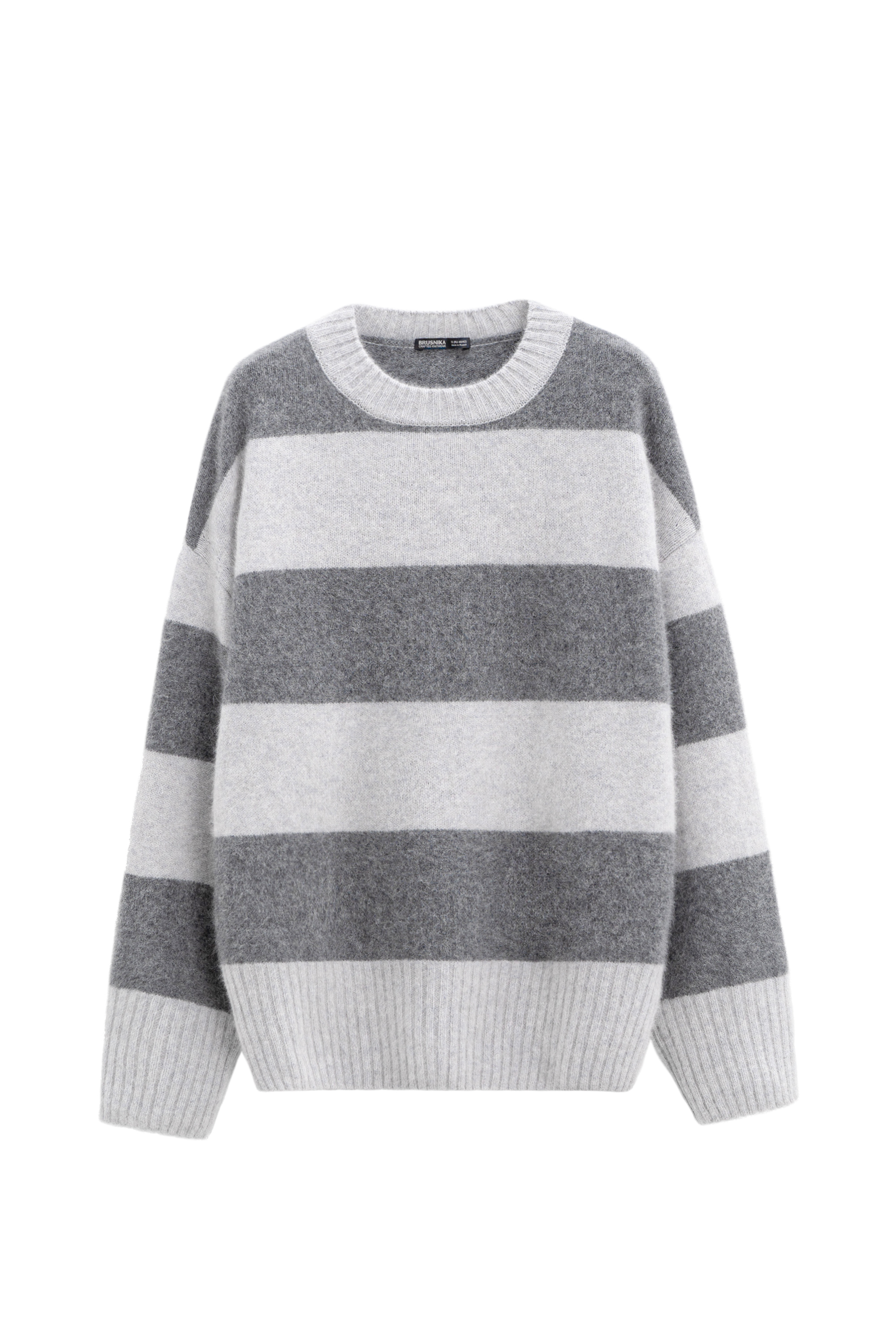 Джемпер из пуха лисы в полоску