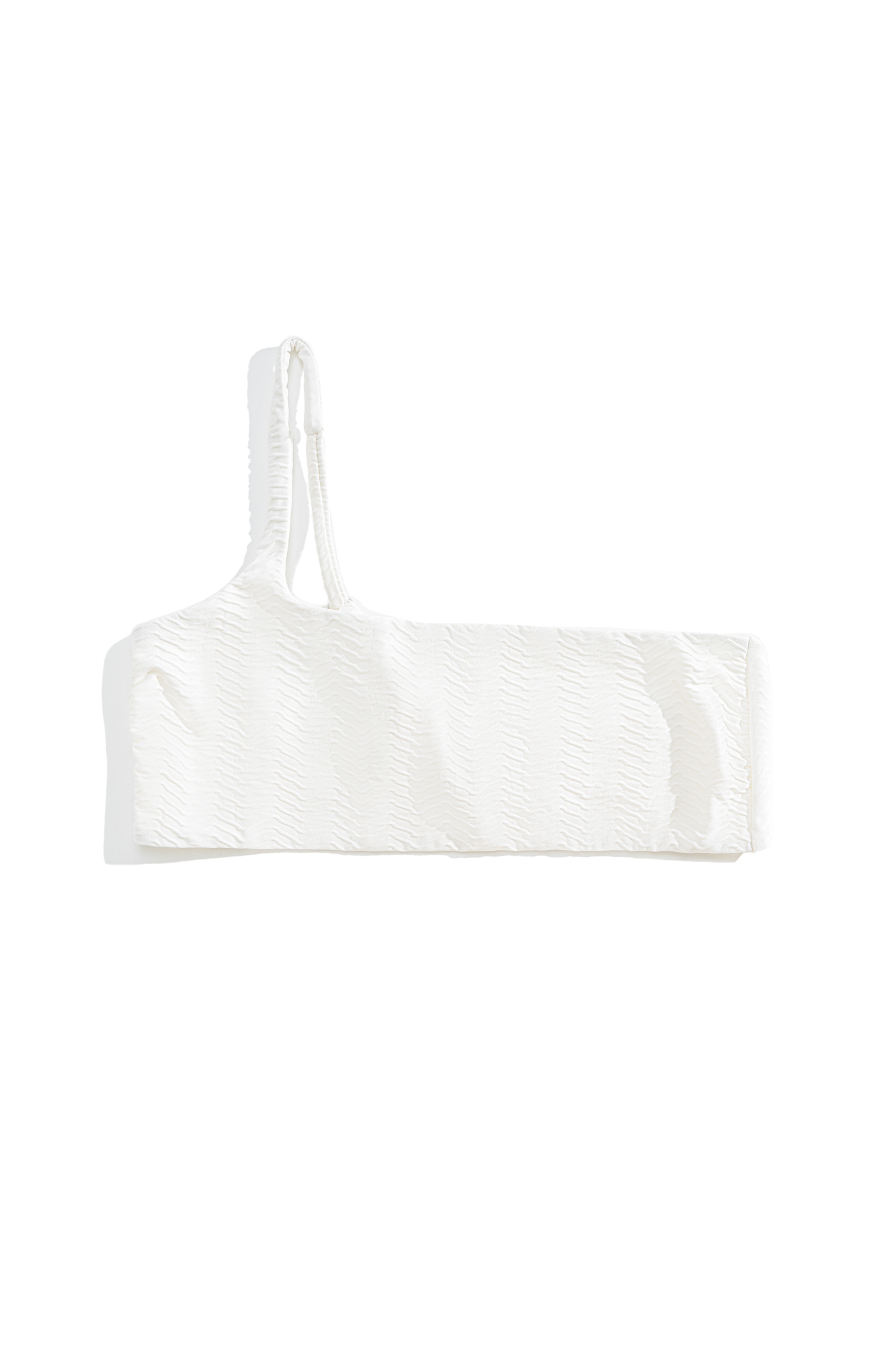 Лиф на одно плечо из текстурной ткани.