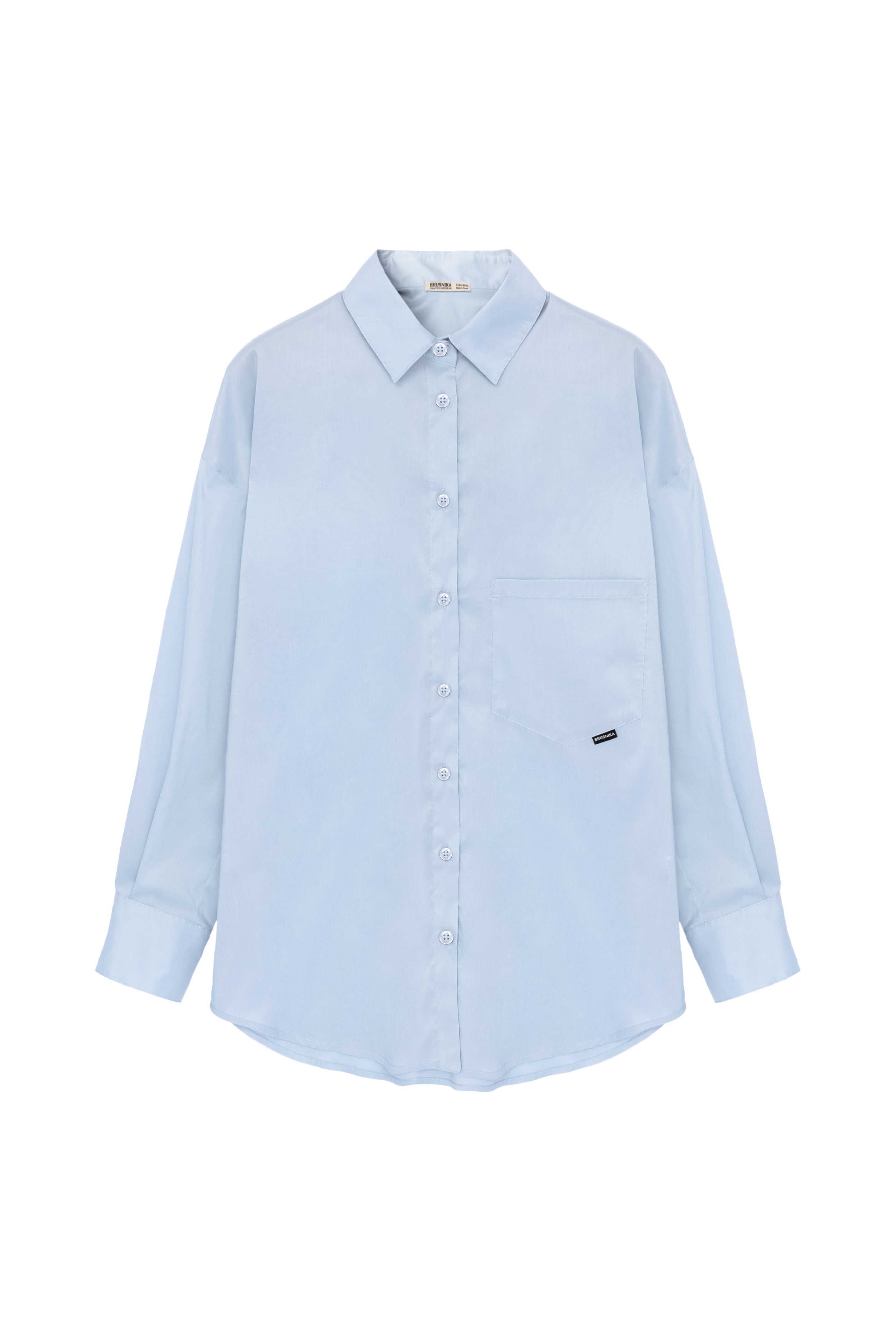 Рубашка свободного кроя с накладным карманом