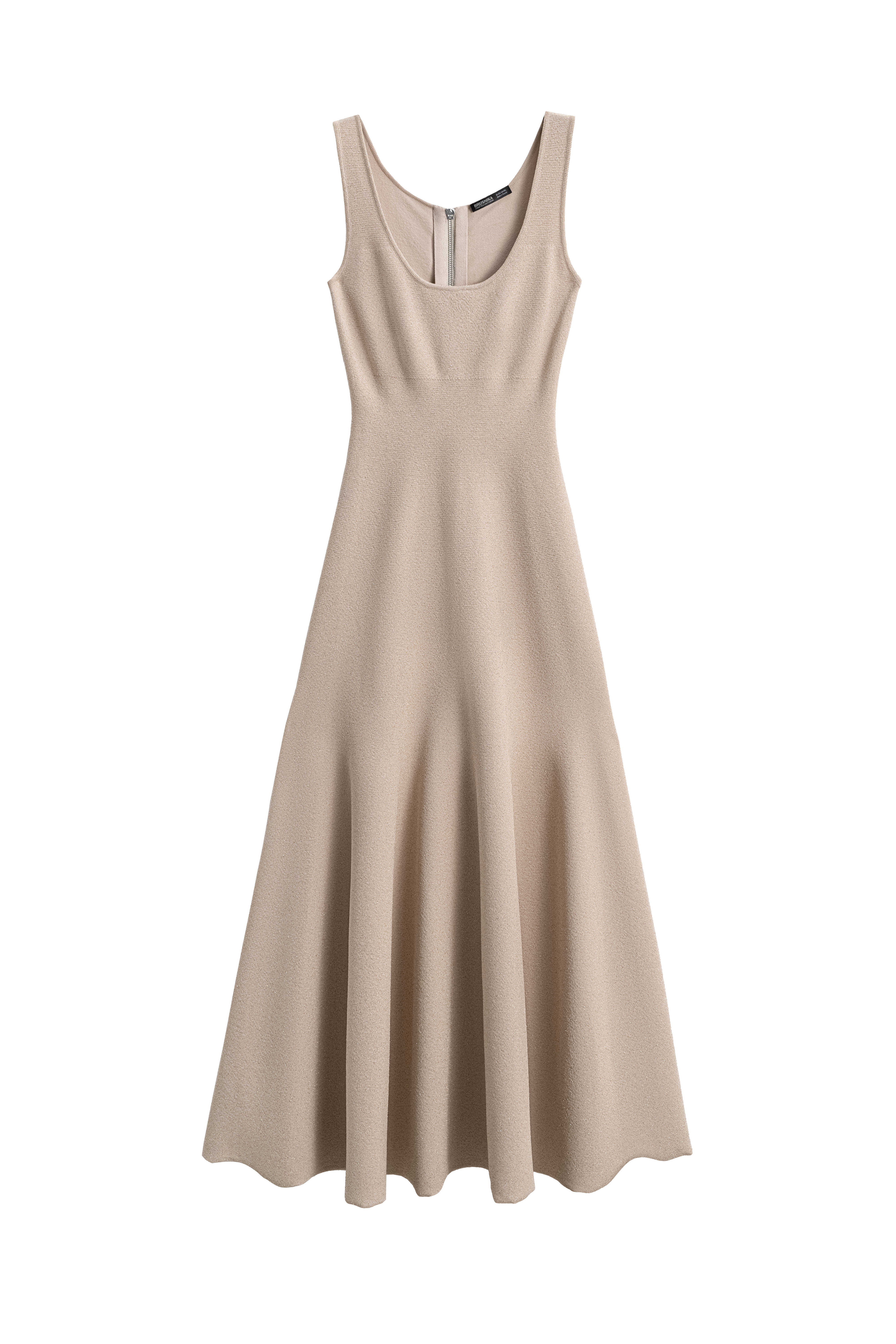 Трикотажное платье длины миди с люрексом