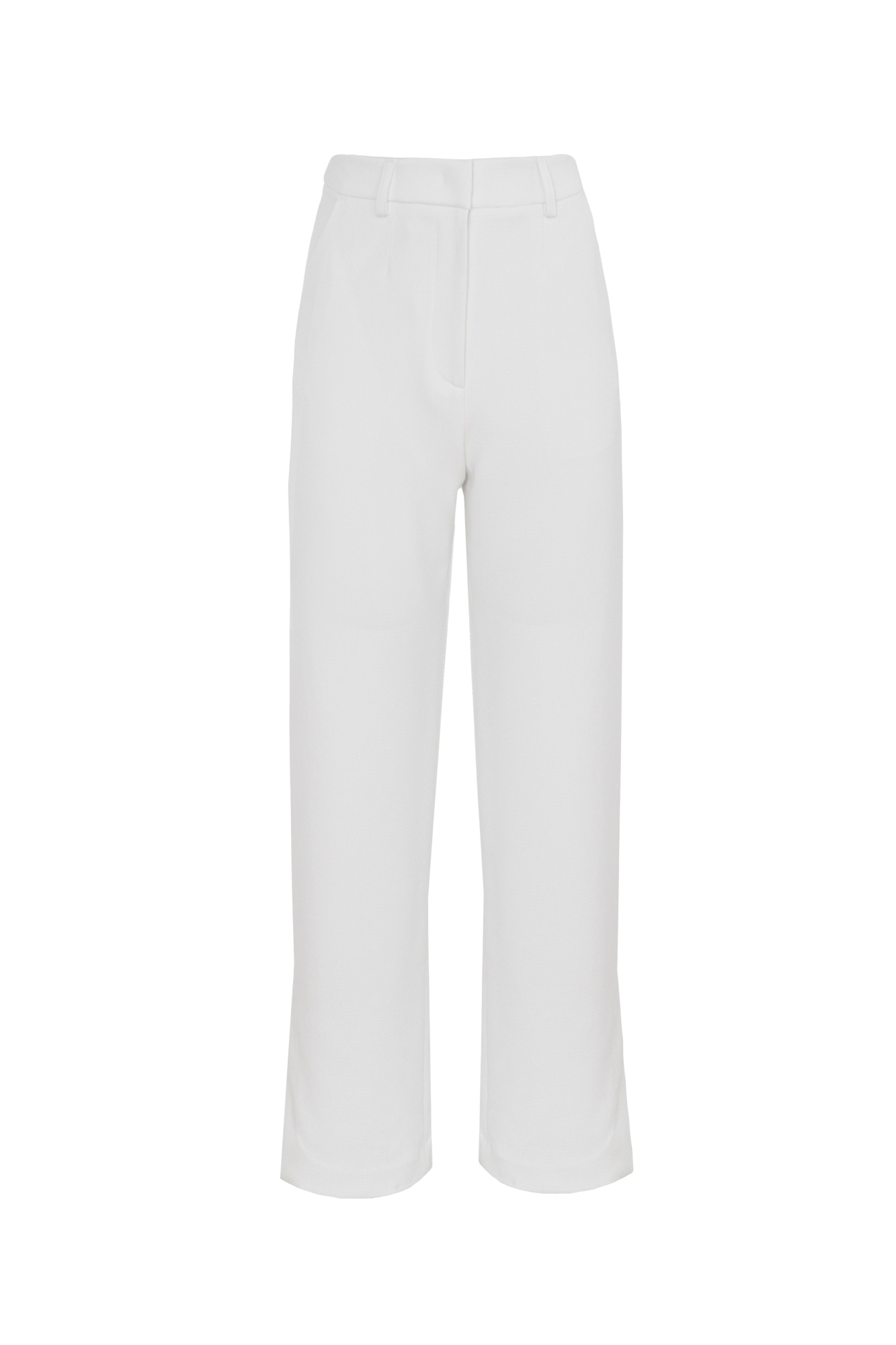 Классические брюки из поливискозы с разрезами по бокам. Модель со средней посадкой. Дополнить образ можно жакетом.