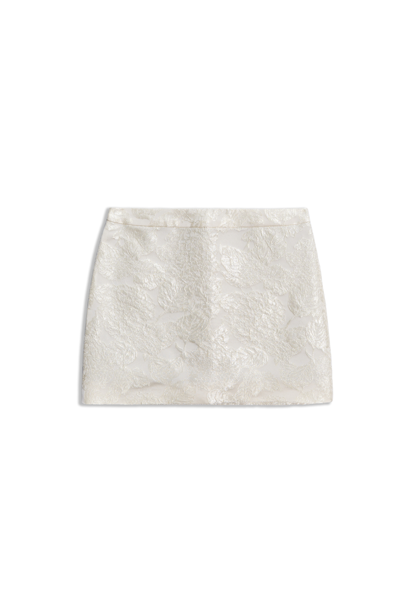 Юбка длины мини из жаккарда. Модель по фигуре с застежкой на молнию сзади. Изделие на подкладке.