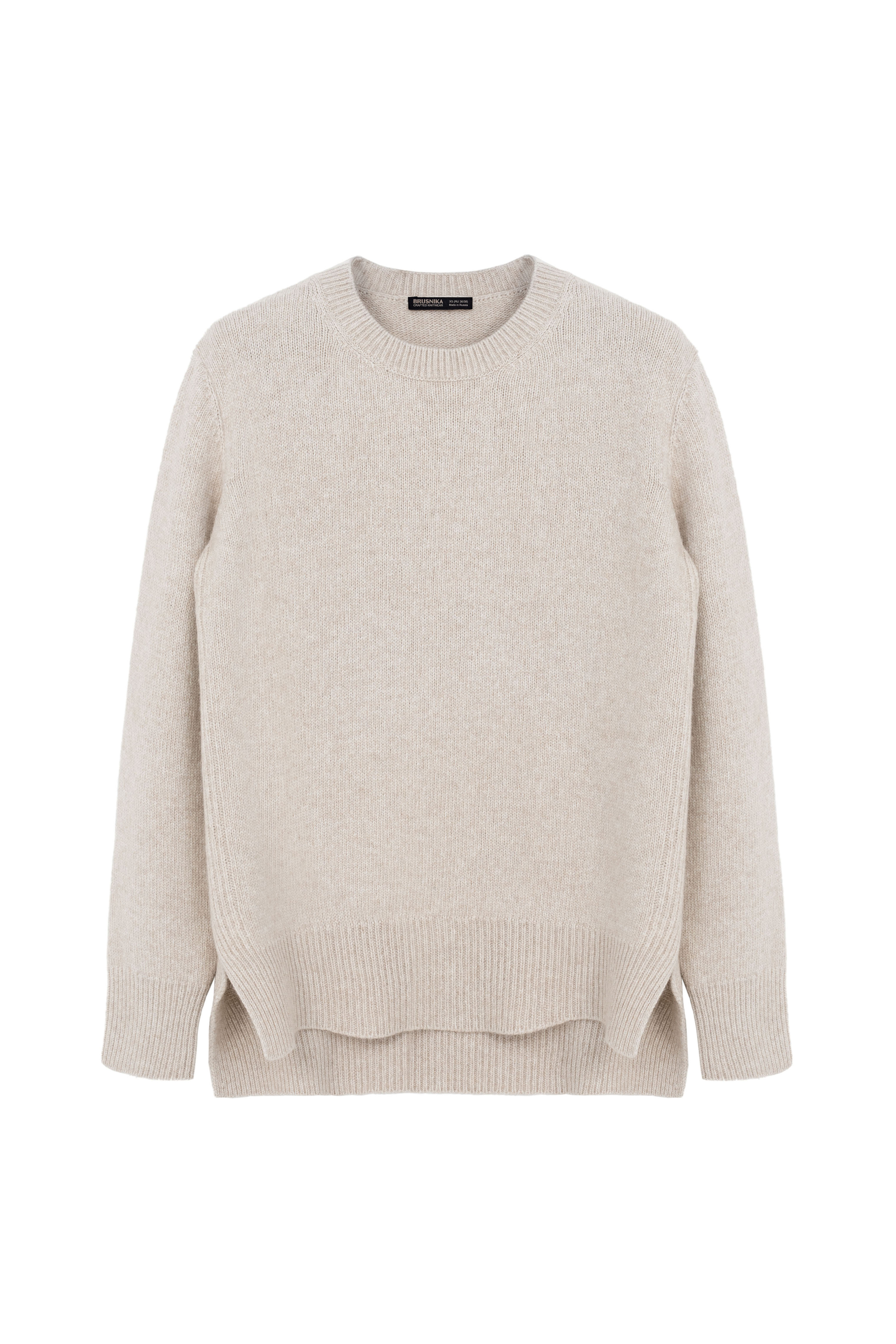 Джемпер из кашемира и шерсти с удлиненной спинкой