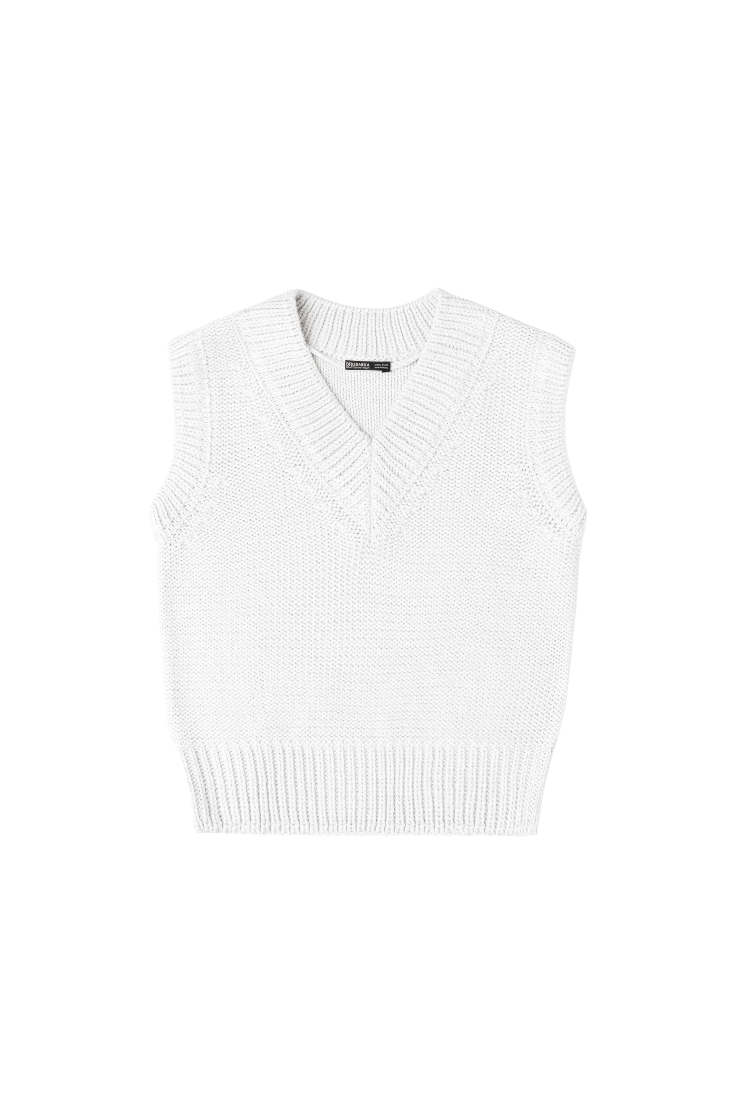 Трикотажный жилет из шерсти с V-образным вырезом