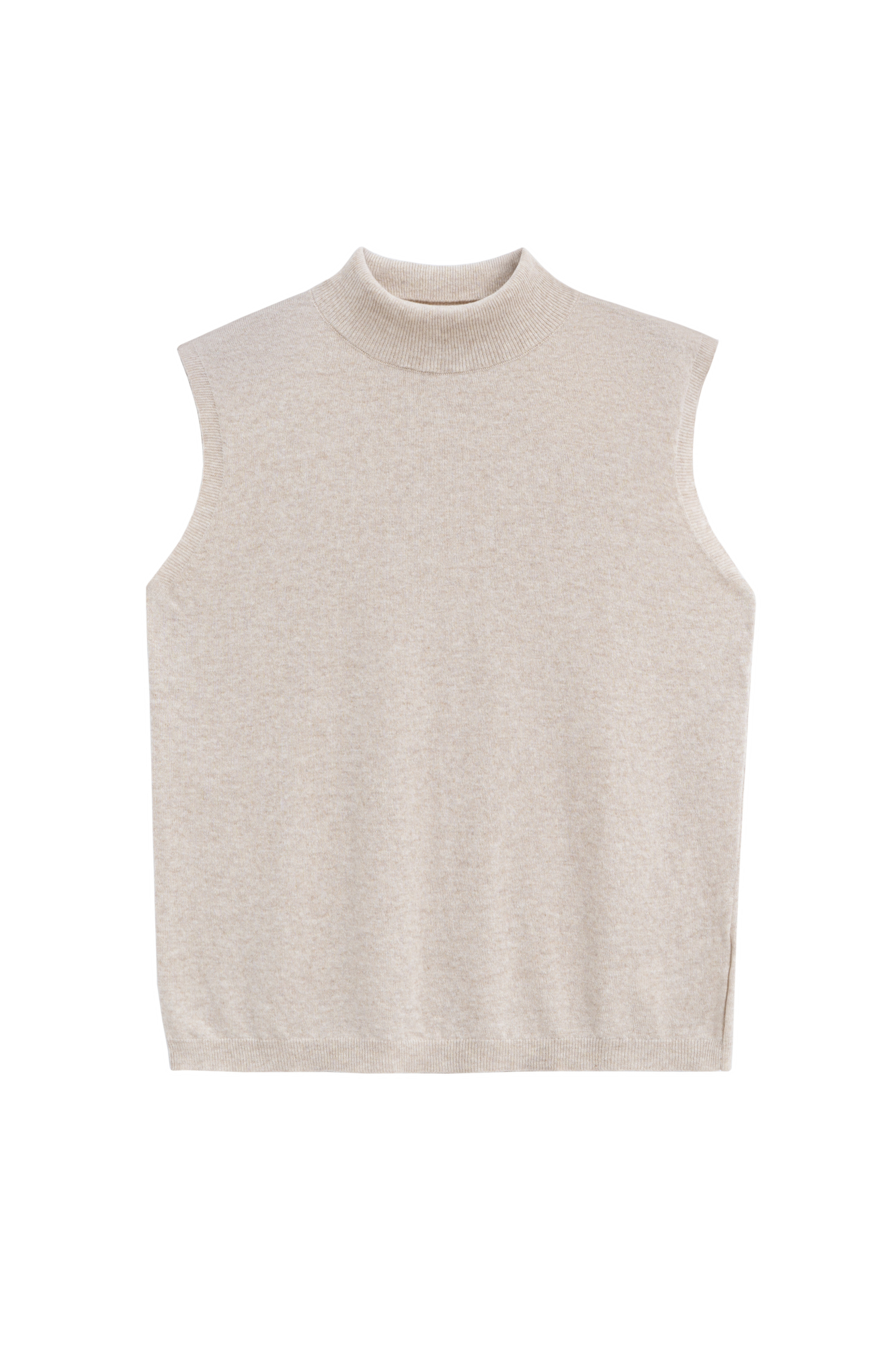 Трикотажный жилет с высоким воротом