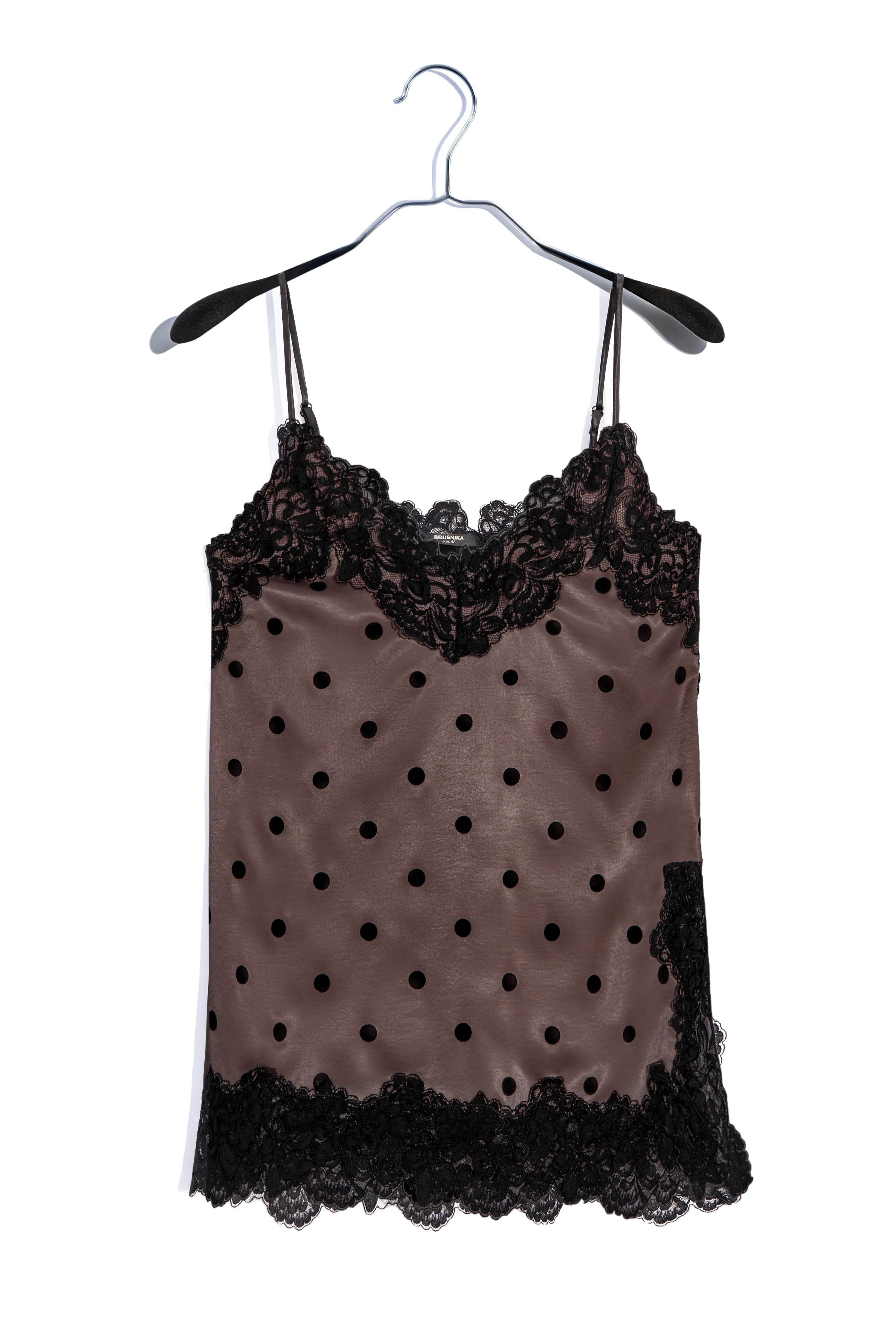 Атласный топ в горох