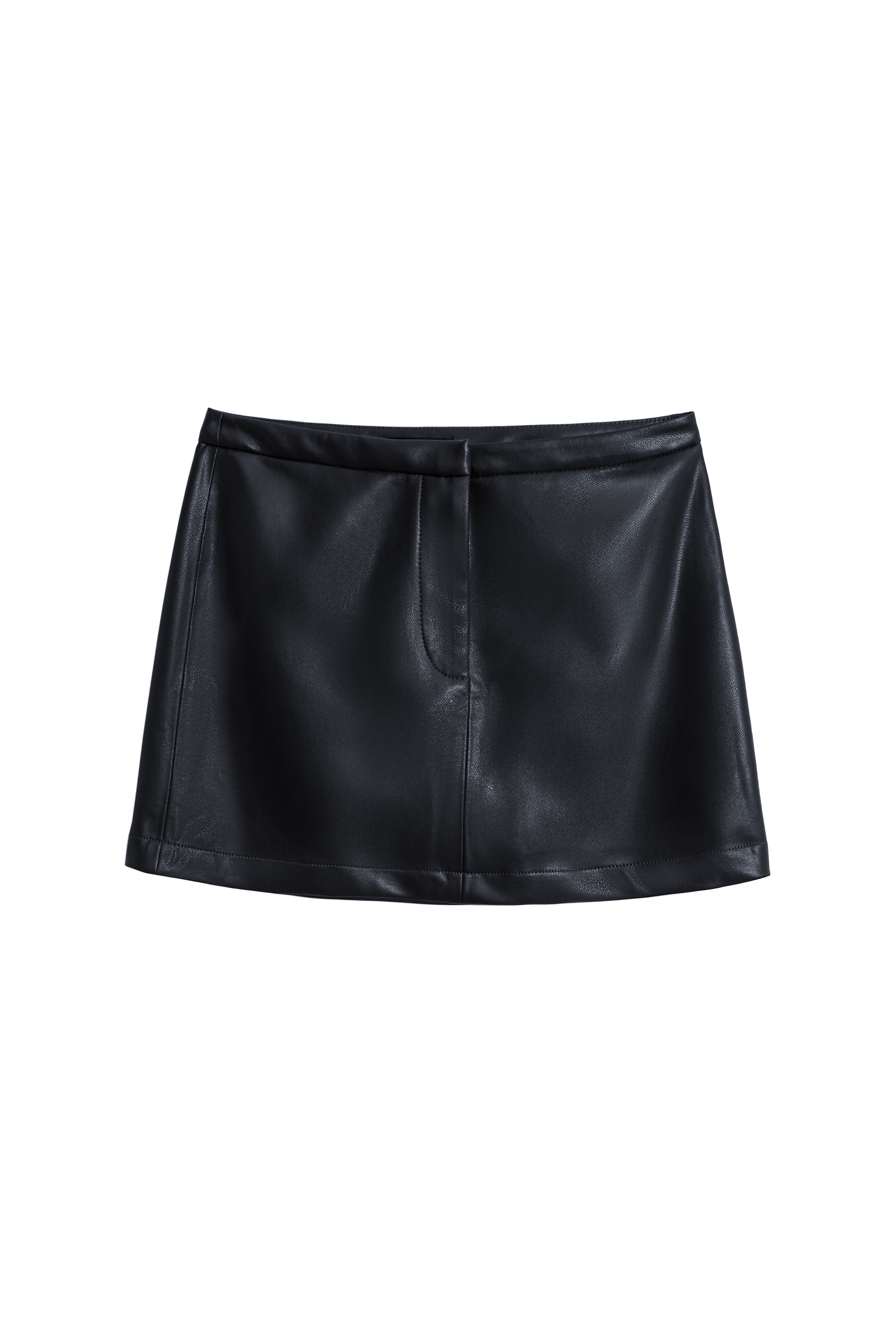 Юбка мини из экокожи