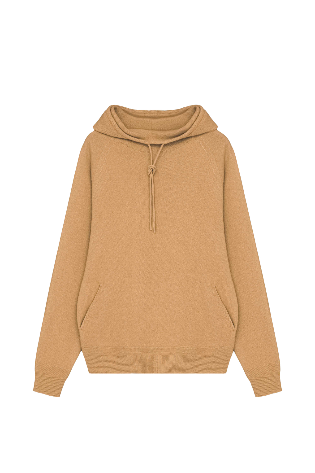 Бесшовный худи из кашемира и шерсти. Модель с капюшоном и карманом спереди.