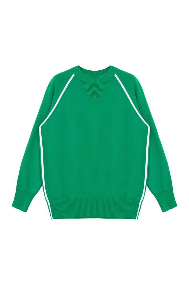 Трикотажный джемпер с лампасами купить в интернет-магазине BRUSNIKA ...