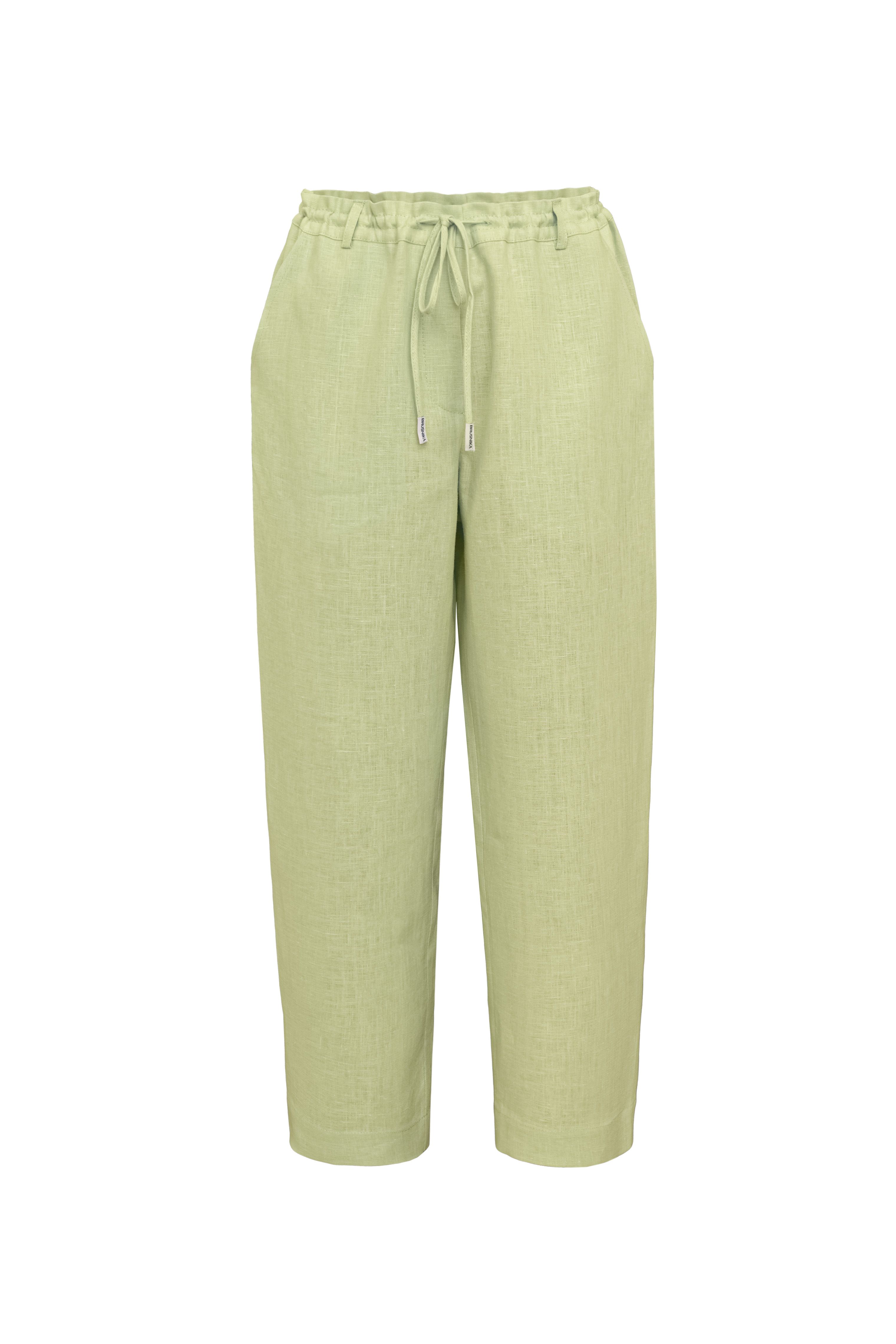 Брюки-бананы из 100% льна