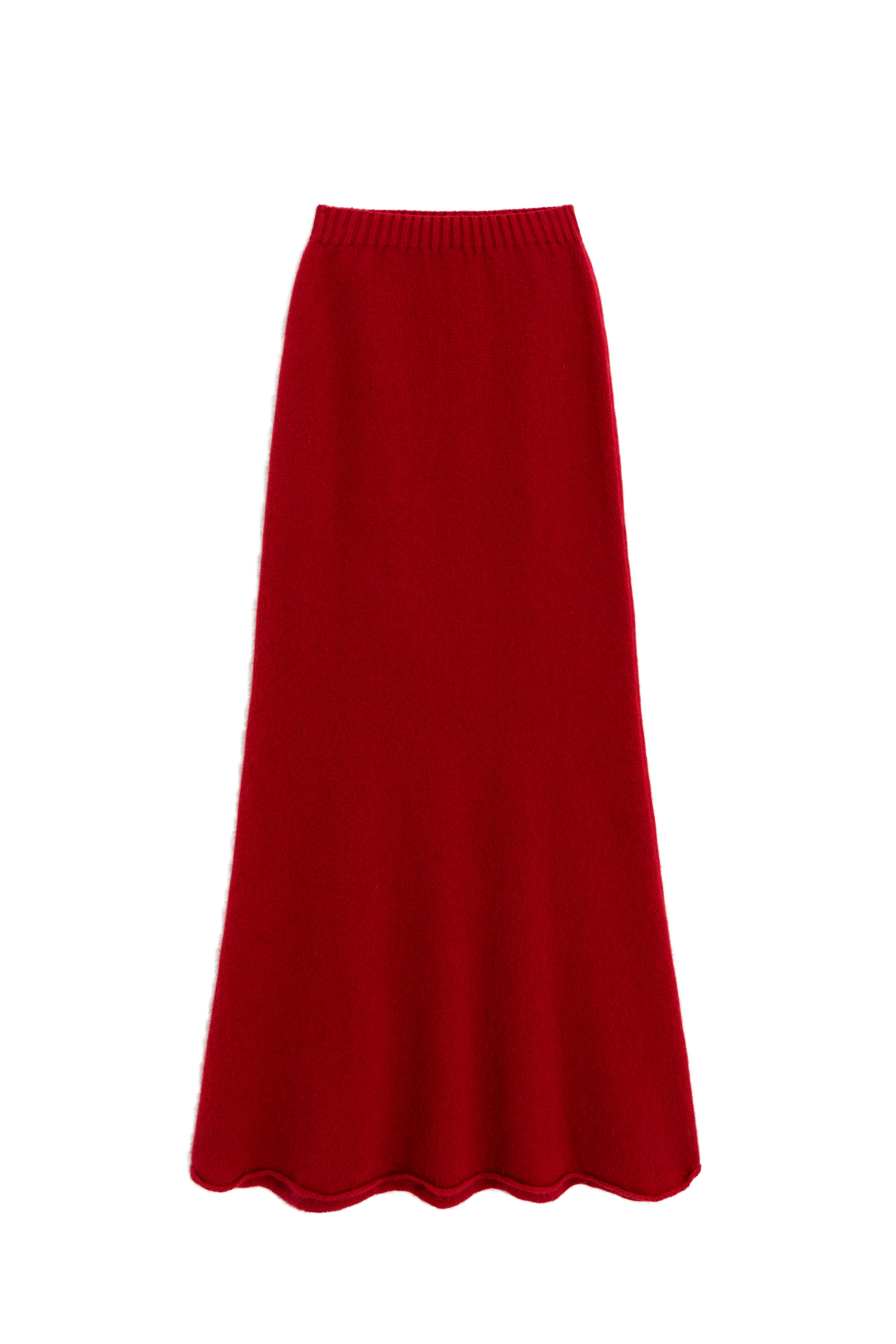 Юбка макси из пуха лисы