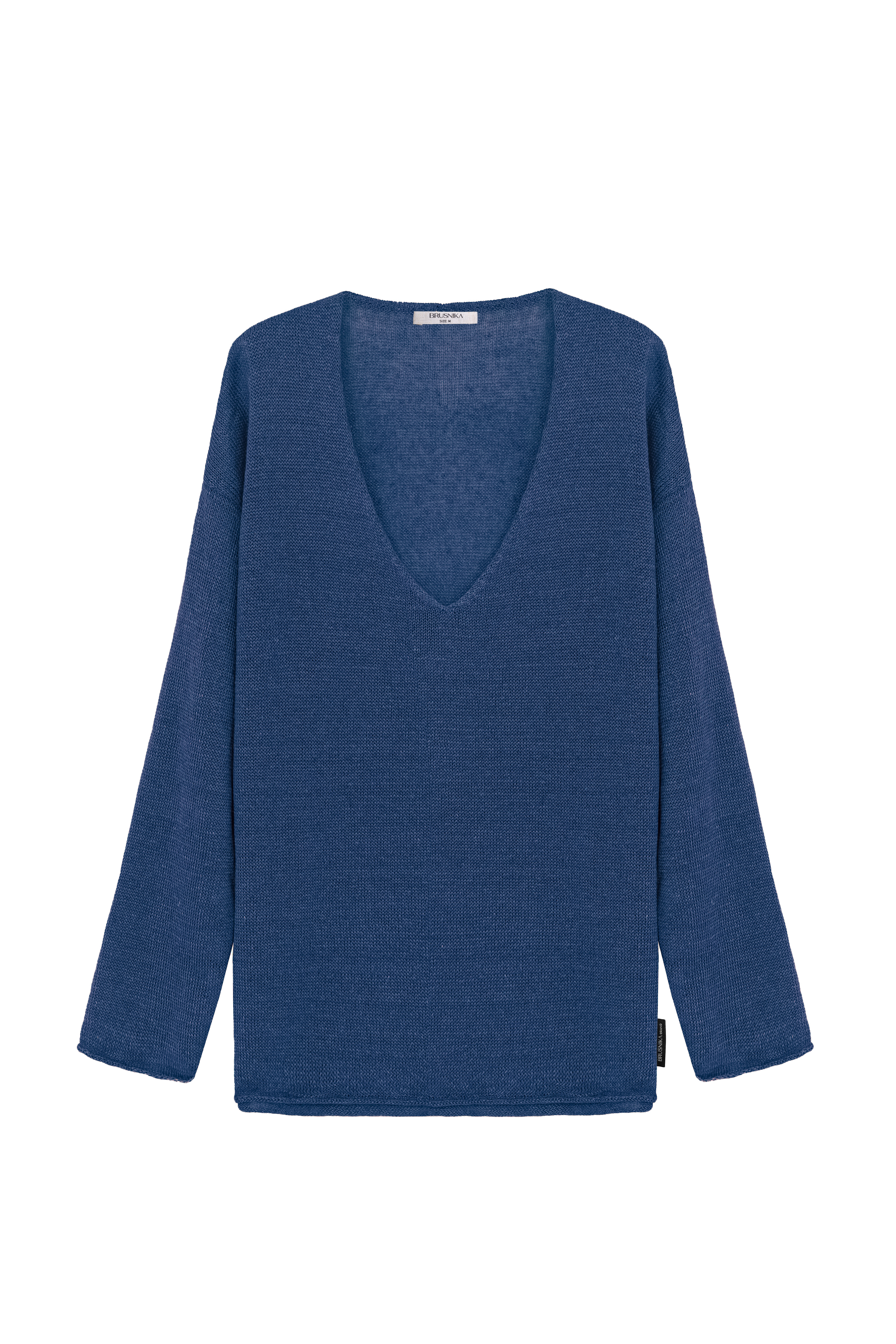 Джемпер с V-образным вырезом из 100% льна