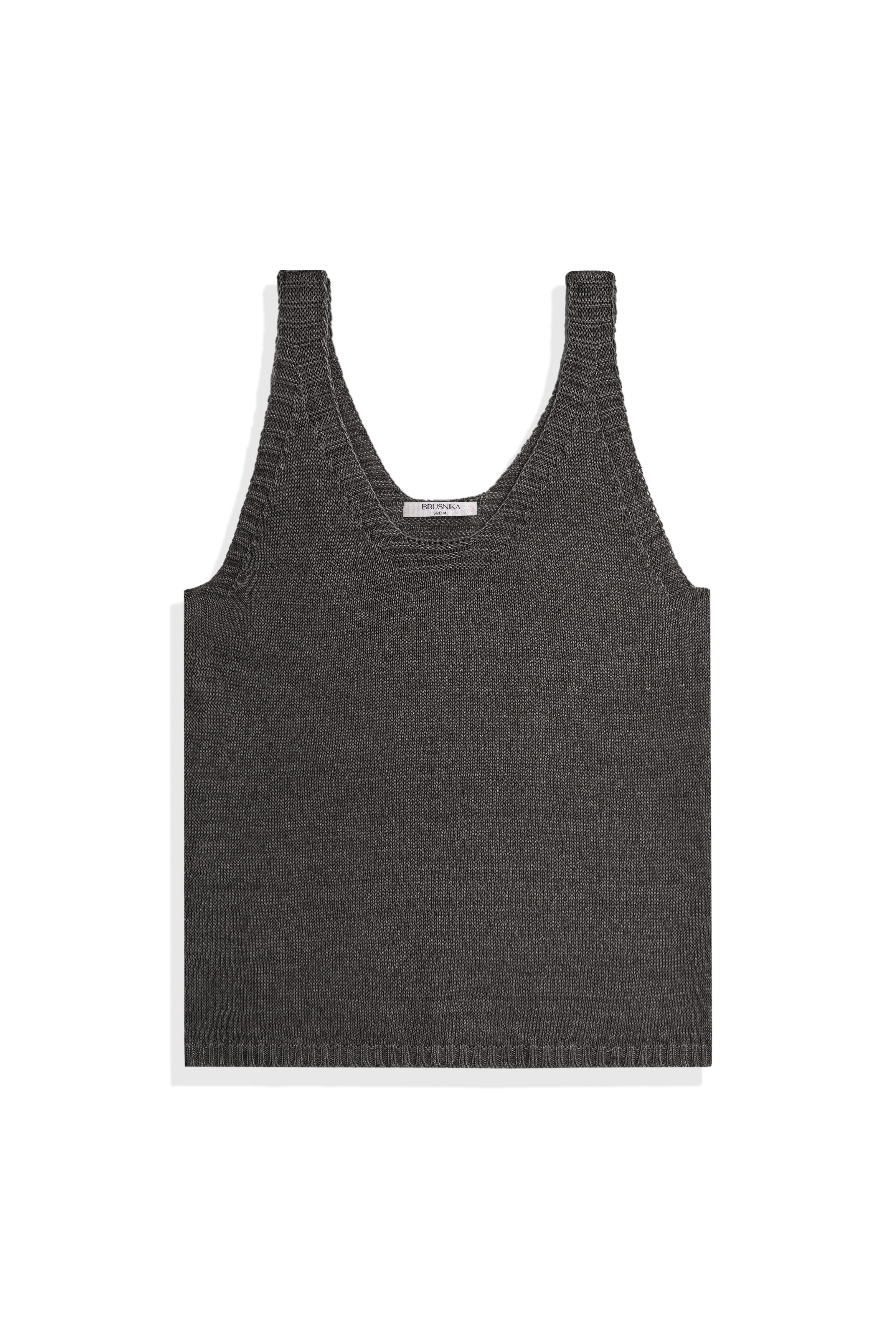 Трикотажный топ из 100% льна