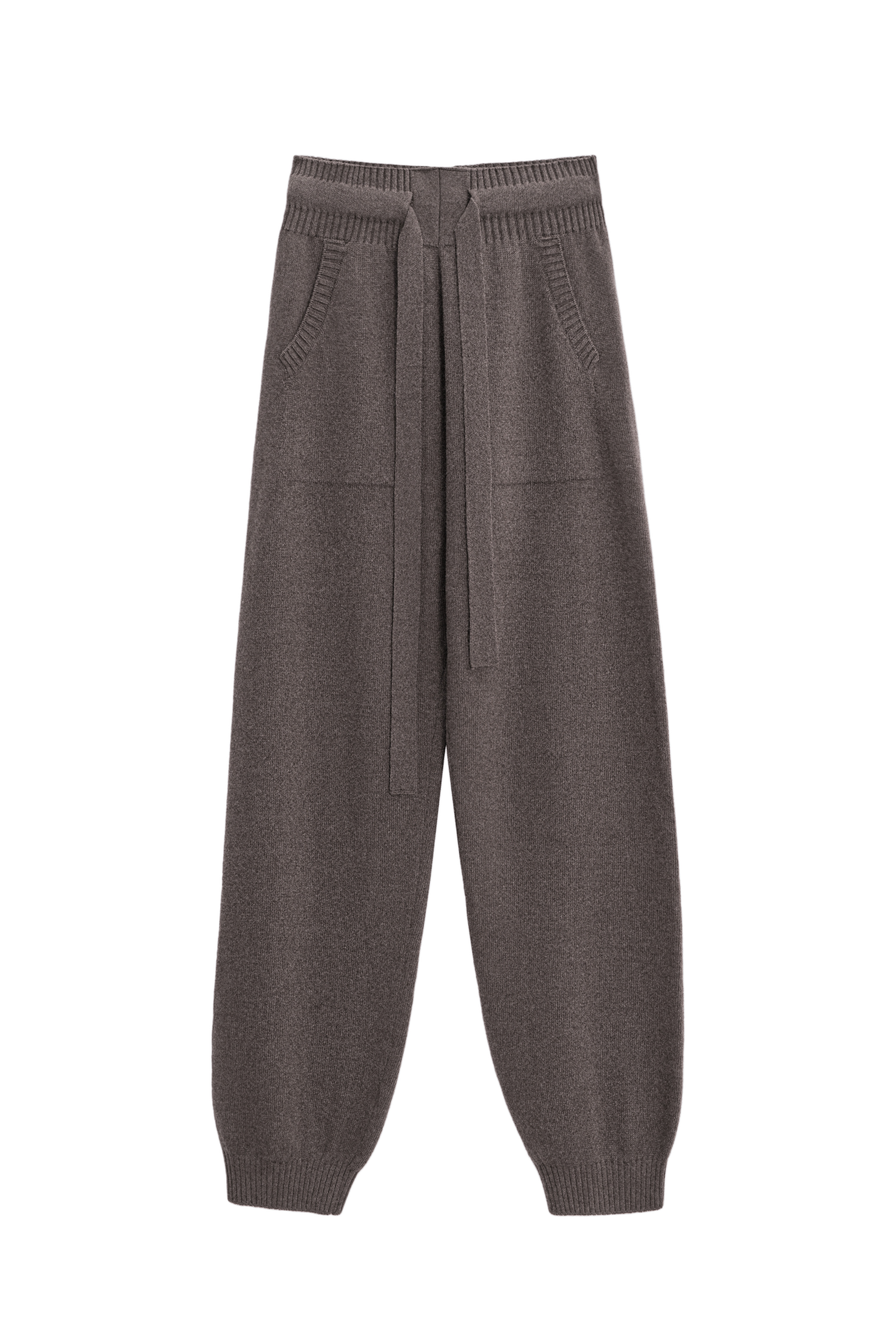 Трикотажные брюки-джоггеры из кашемира и шерсти