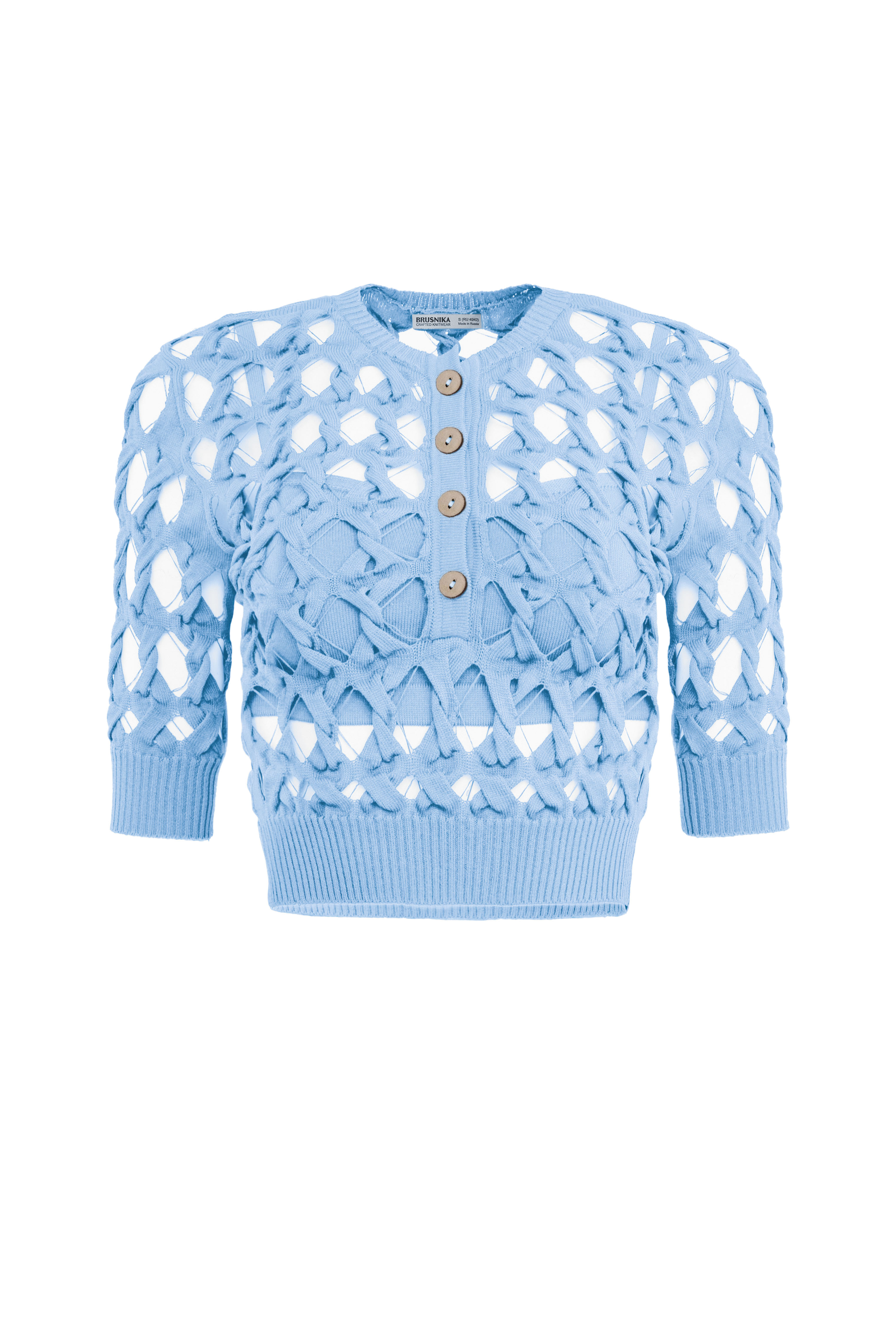 Топ с крупным ажурным переплетением