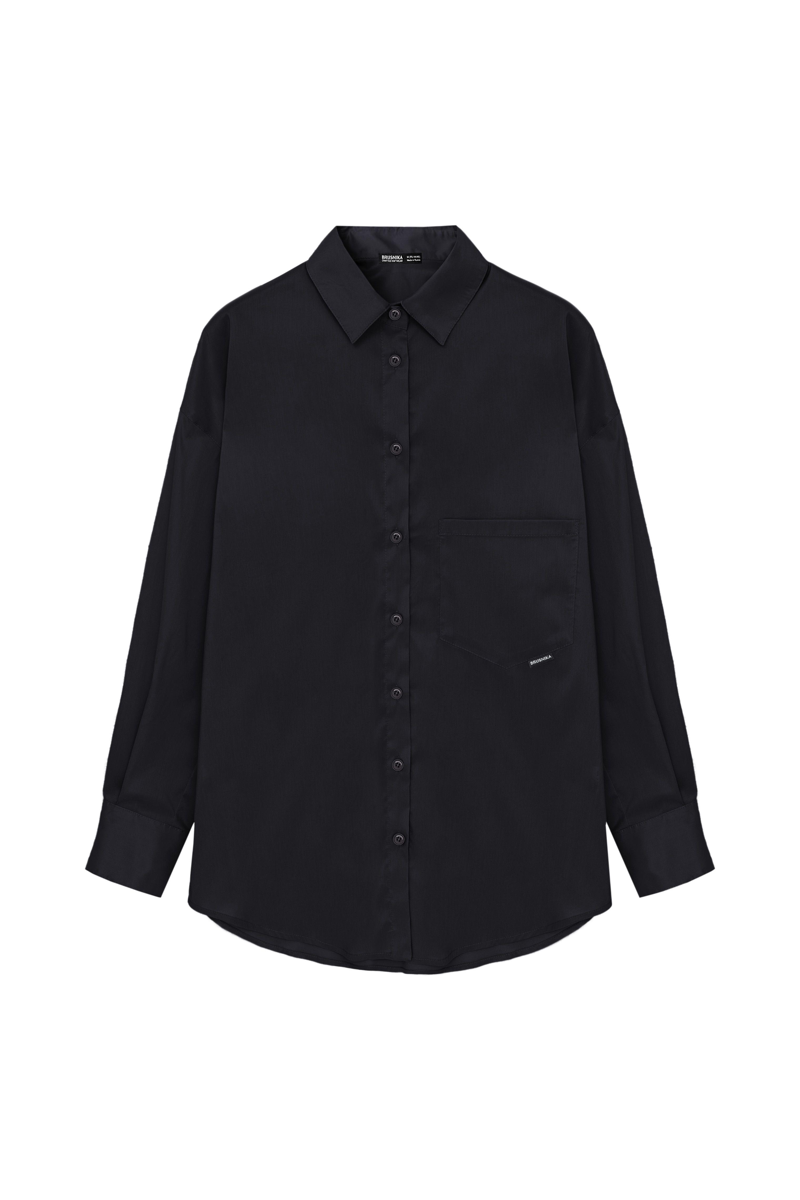 Рубашка oversize с накладным карманом