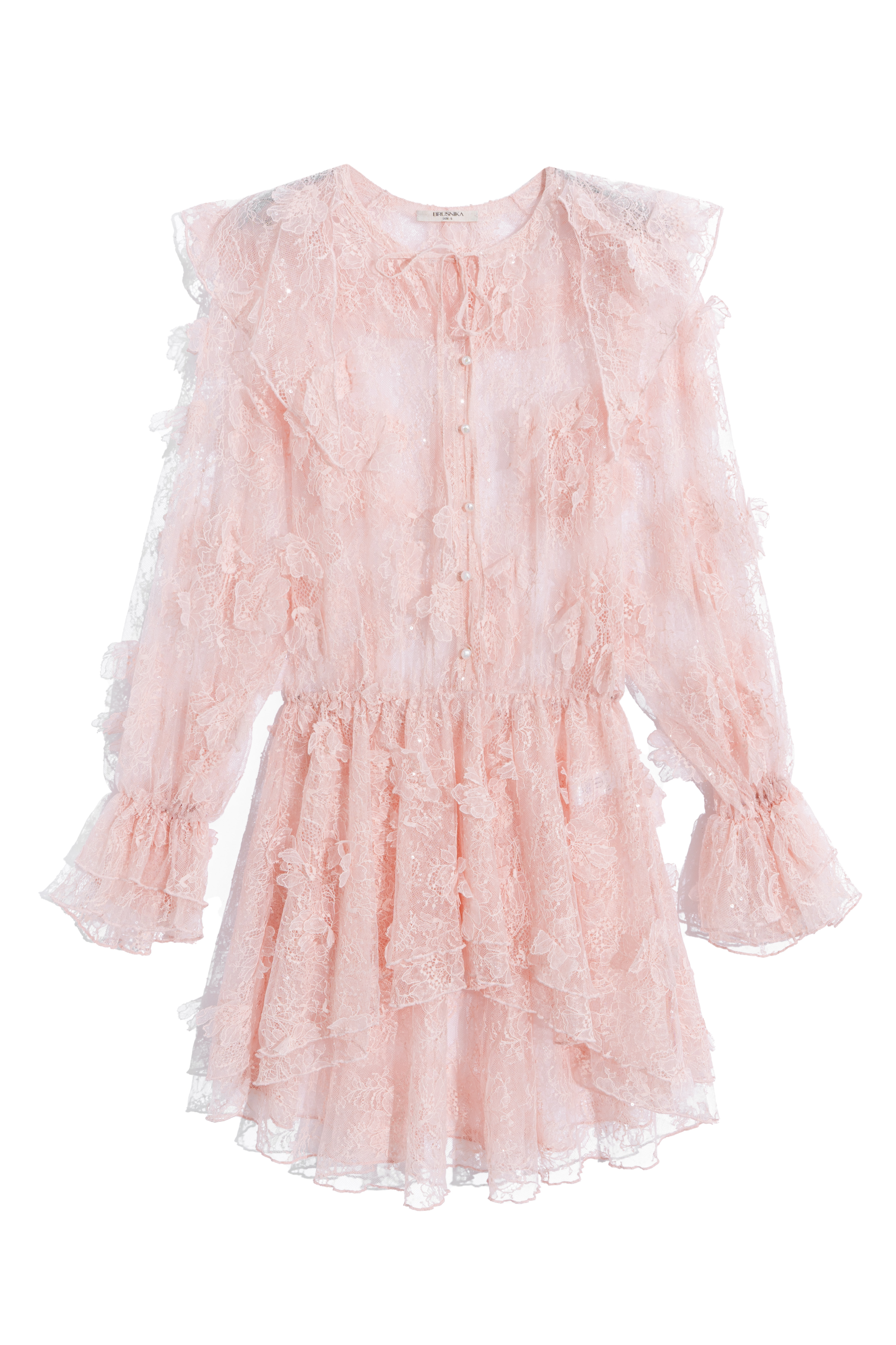 Кружевное мини-платье