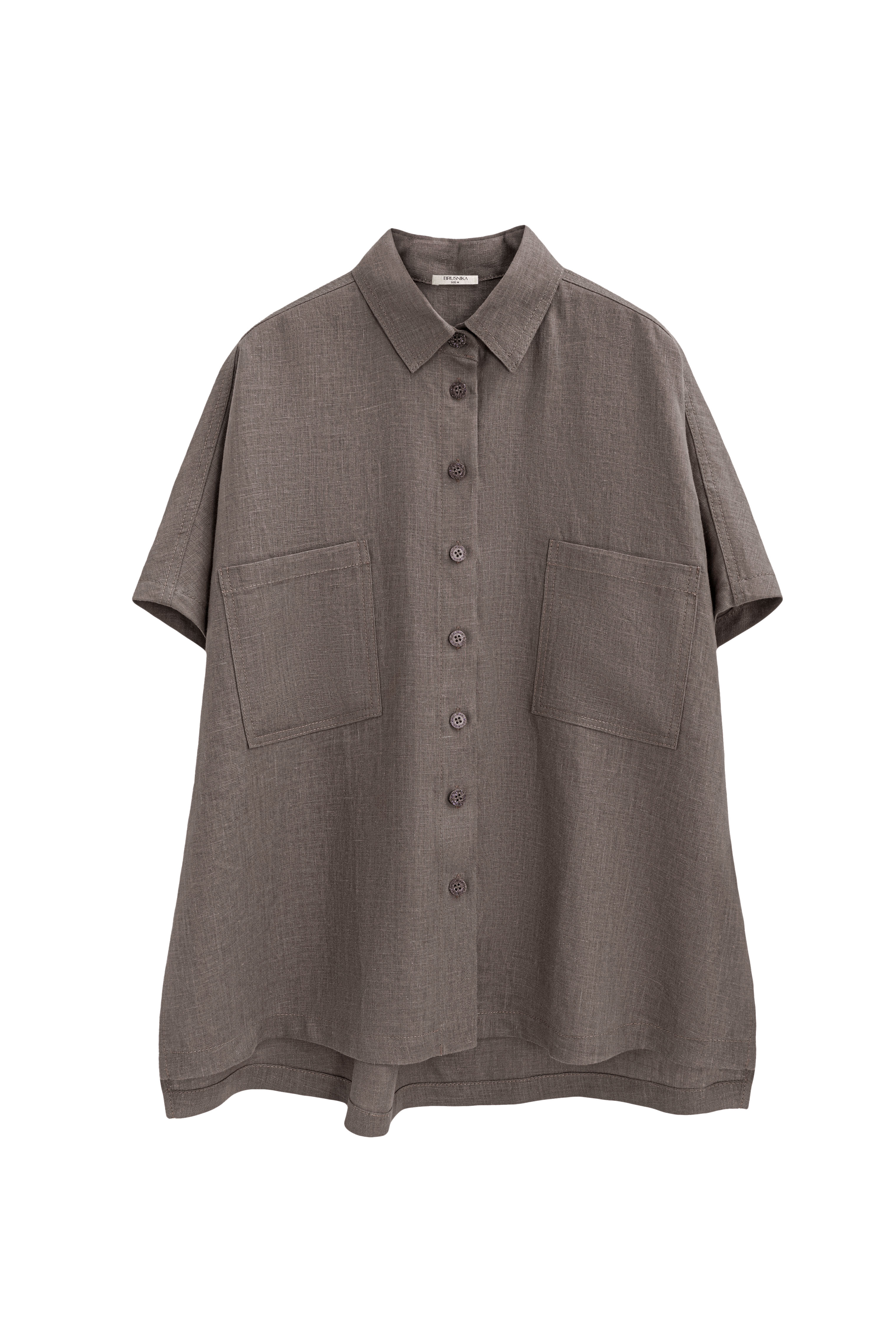 Рубашка из 100% льна без рукавов